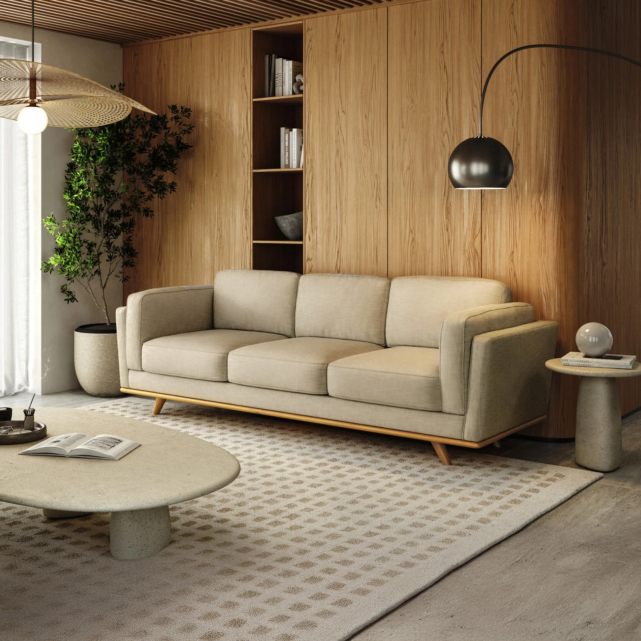 Lumo Sofa | 3 Seater | Polyfill cushions (7.5 feet) - Image 18