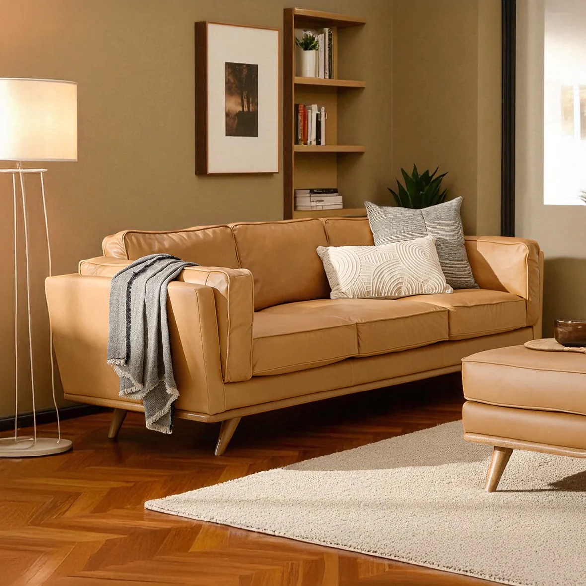 Lumo Sofa | 3 Seater (7.5 feet) Genuine Leather - Image 8