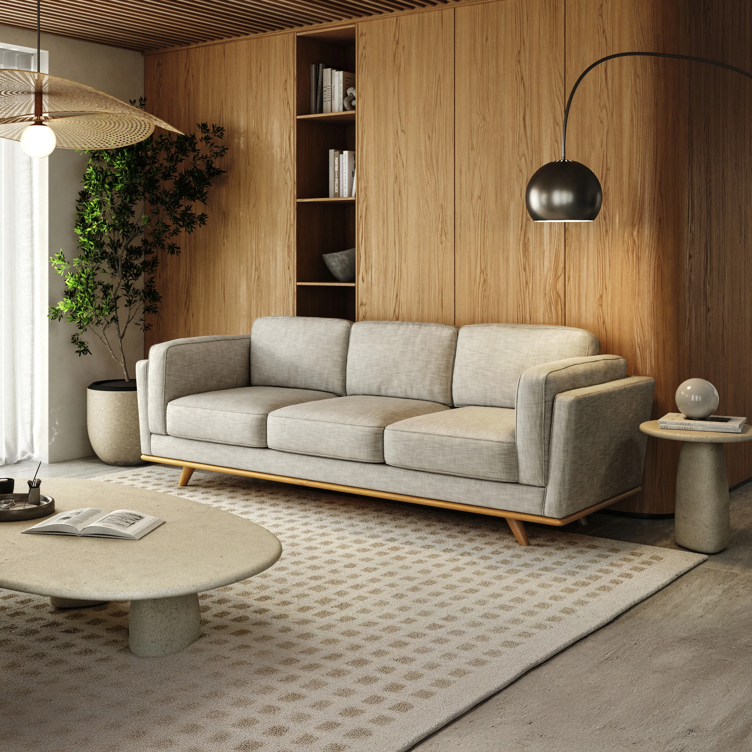 Lumo Sofa | 3 Seater | Down-feather Back Cushions (7.5 feet) - Image 2