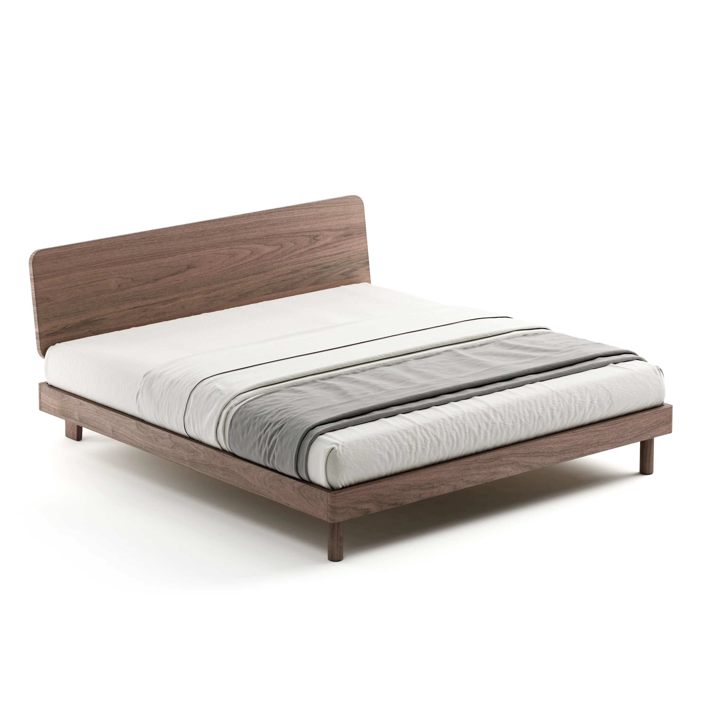 Mowa Bed - Solid Teak/Walnut/Oak Wood (King) - Image 20