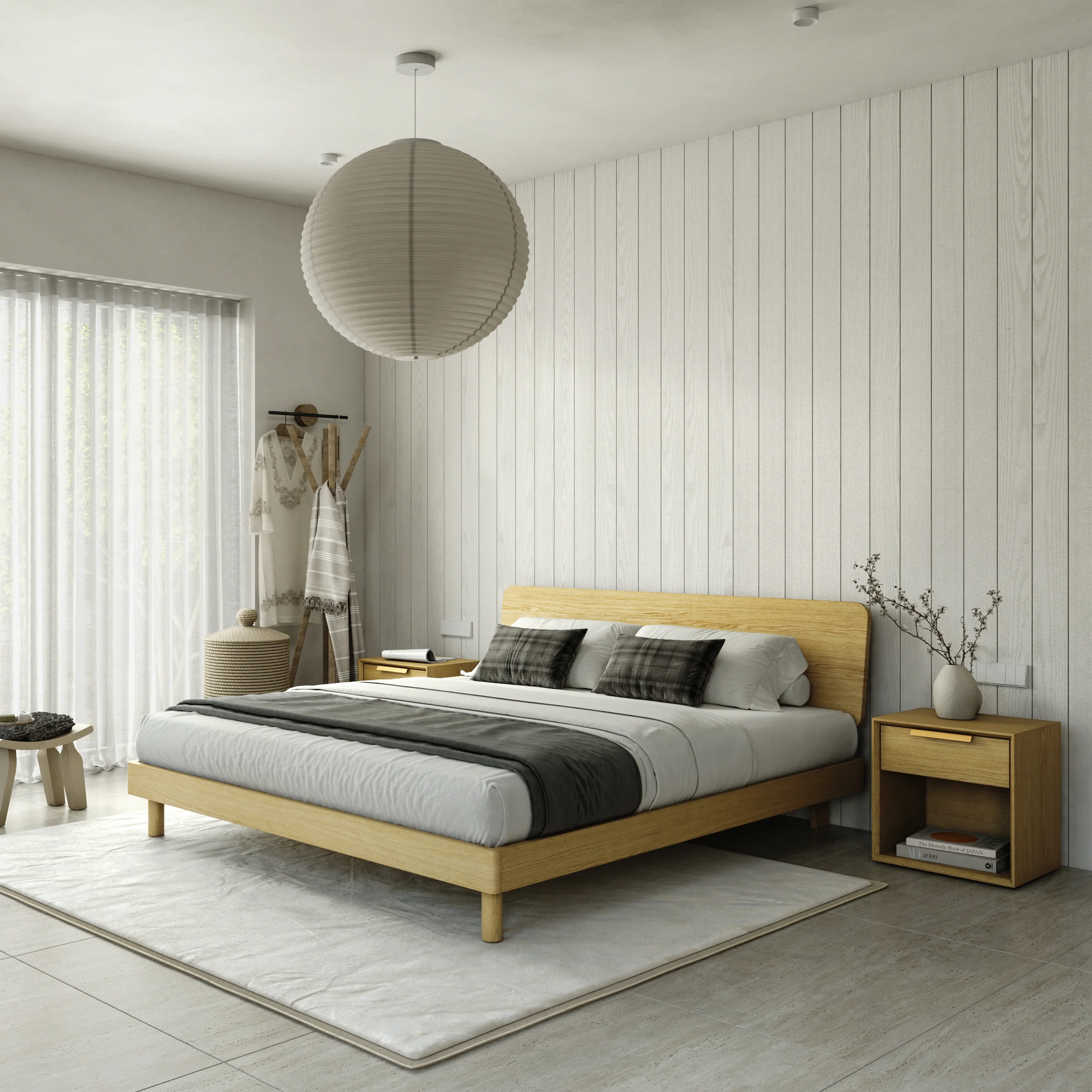 Mowa Bed - Solid Teak/Walnut/Oak Wood (King) - Image 31