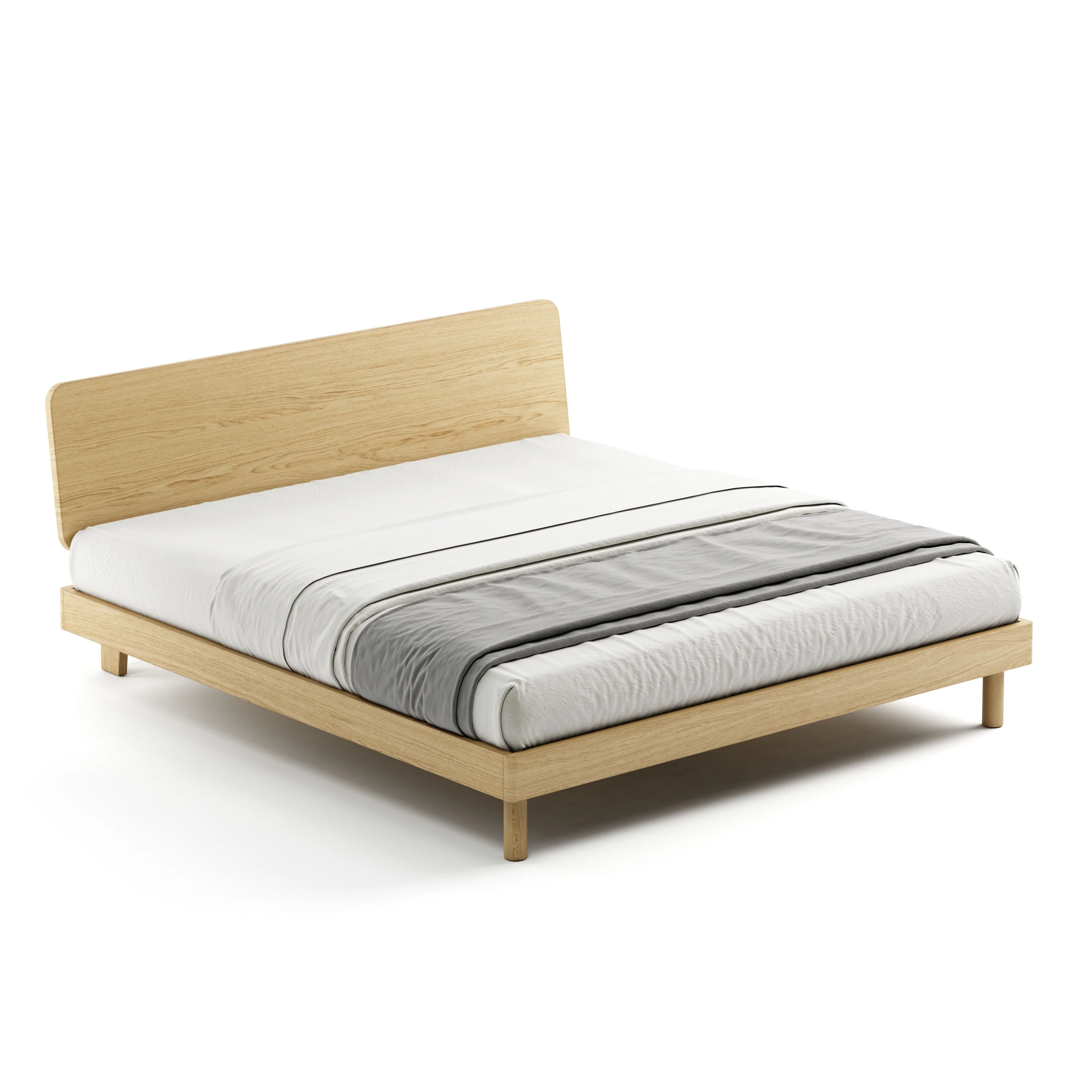 Mowa Bed - Solid Teak/Walnut/Oak Wood (King) - Image 34