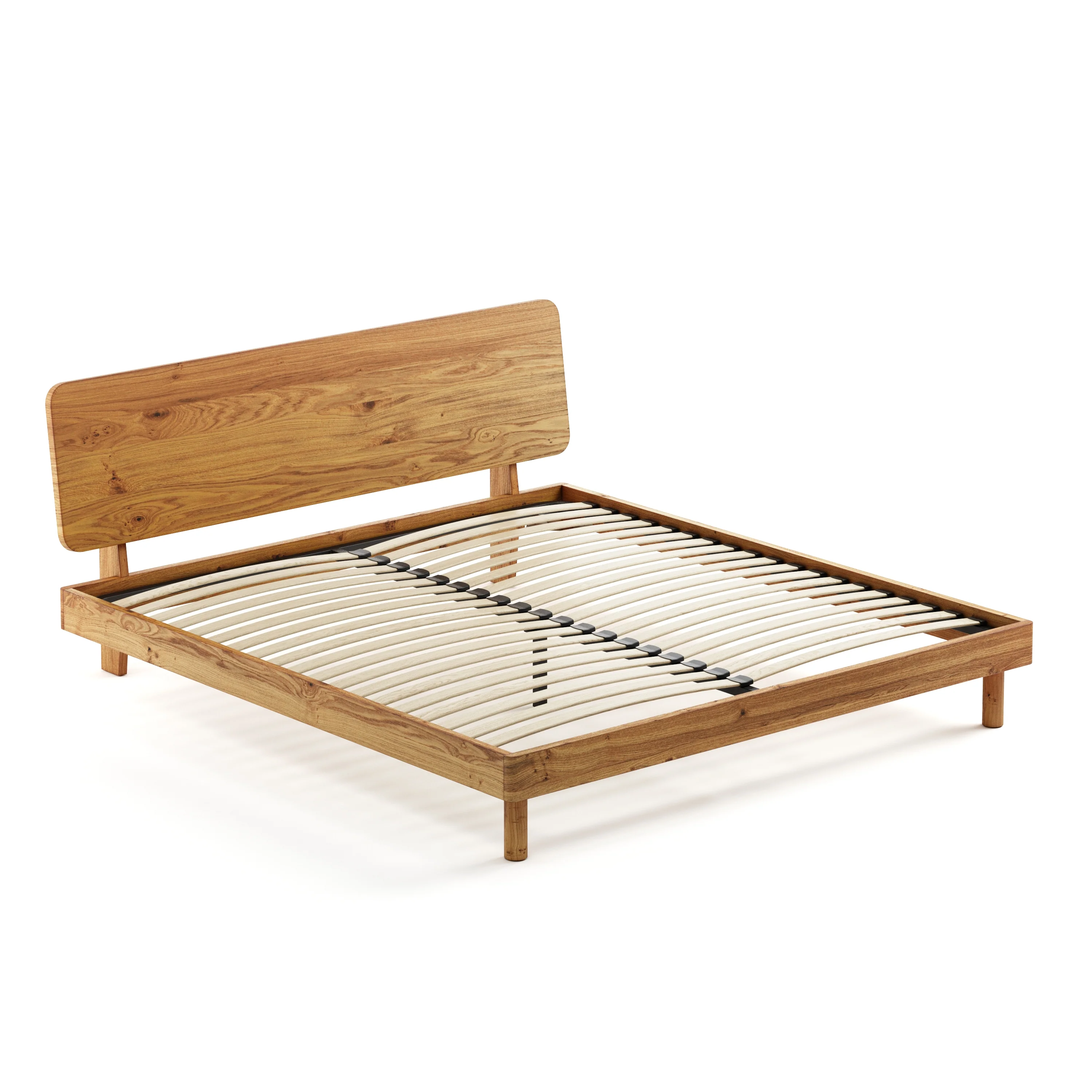 Mowa Bed - Solid Teak/Walnut/Oak Wood (King) - Image 6