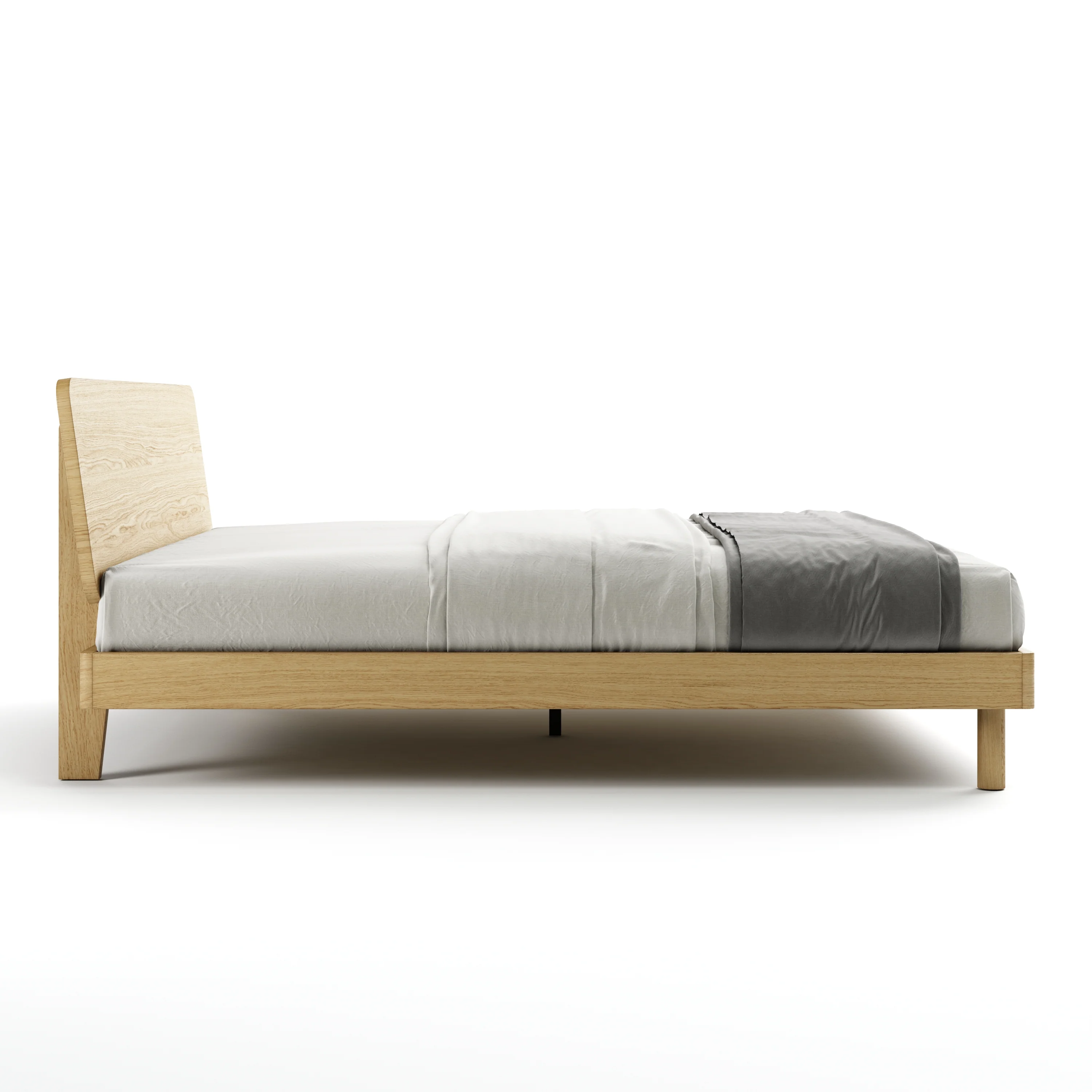 Mowa Bed - Solid Teak/Walnut/Oak Wood (King) - Image 36