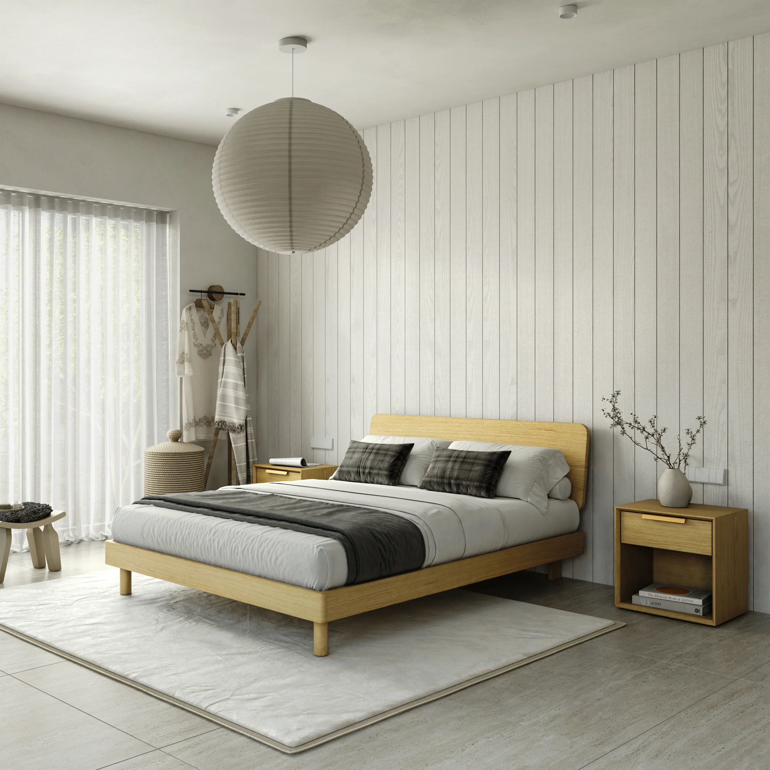 Mowa Bed - Solid Teak/Walnut/Oak Wood (Queen) - Image 37
