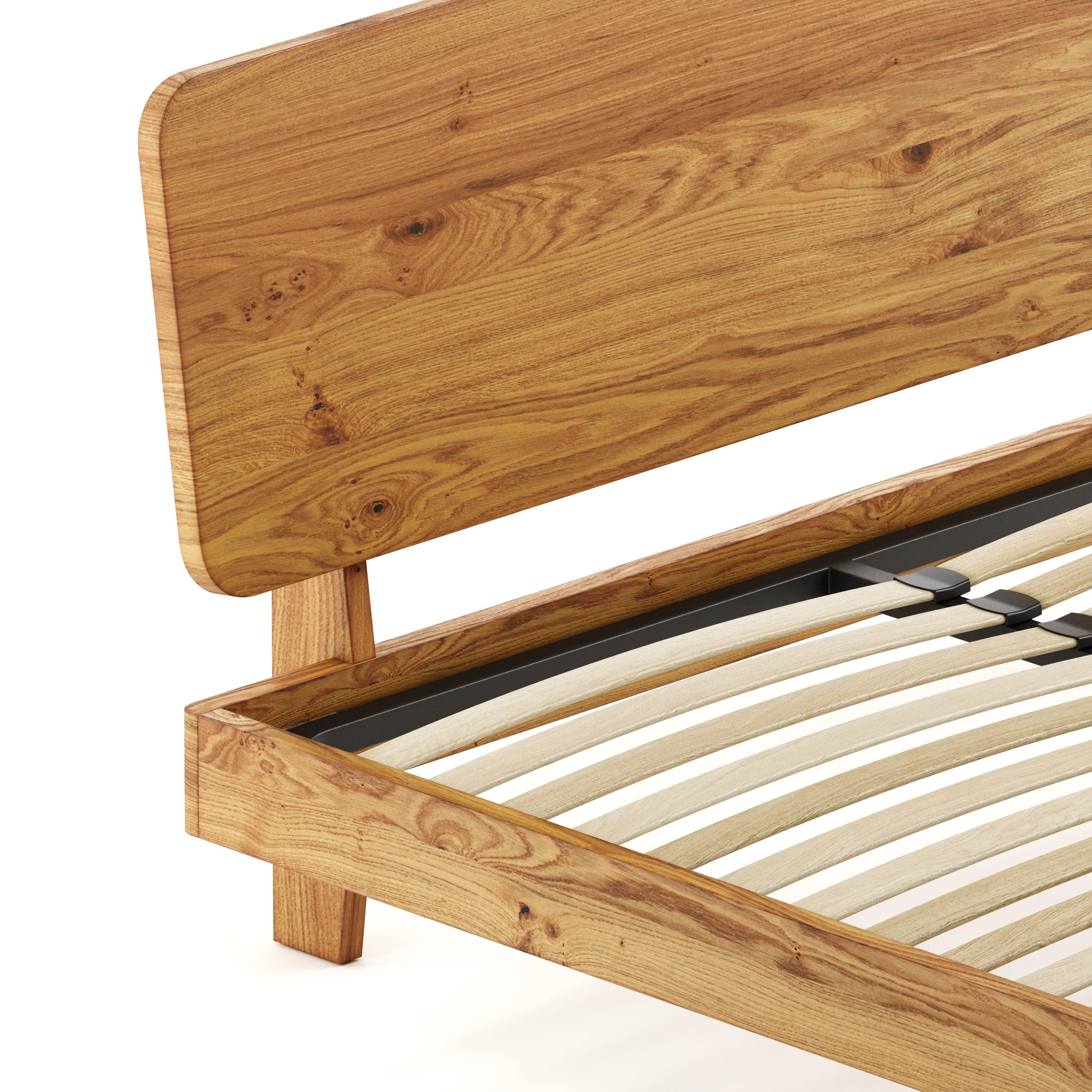 Mowa Bed - Solid Teak/Walnut/Oak Wood (King) - Image 8