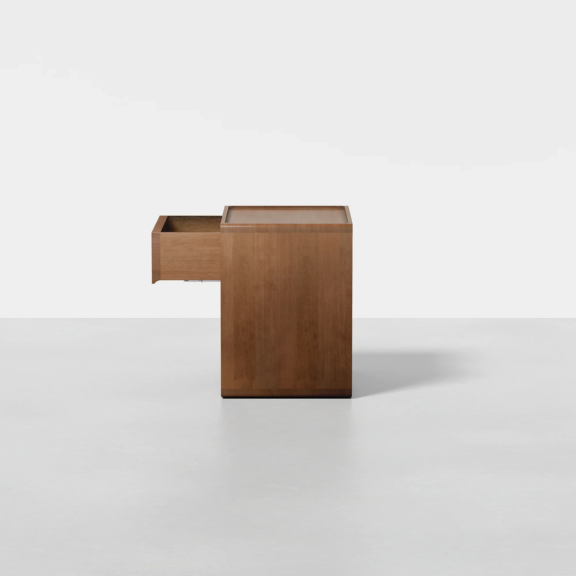 Mowa Bedside Table | Solid Walnut/Teak/Oak Wood | 1.2 Feet Length - Image 10