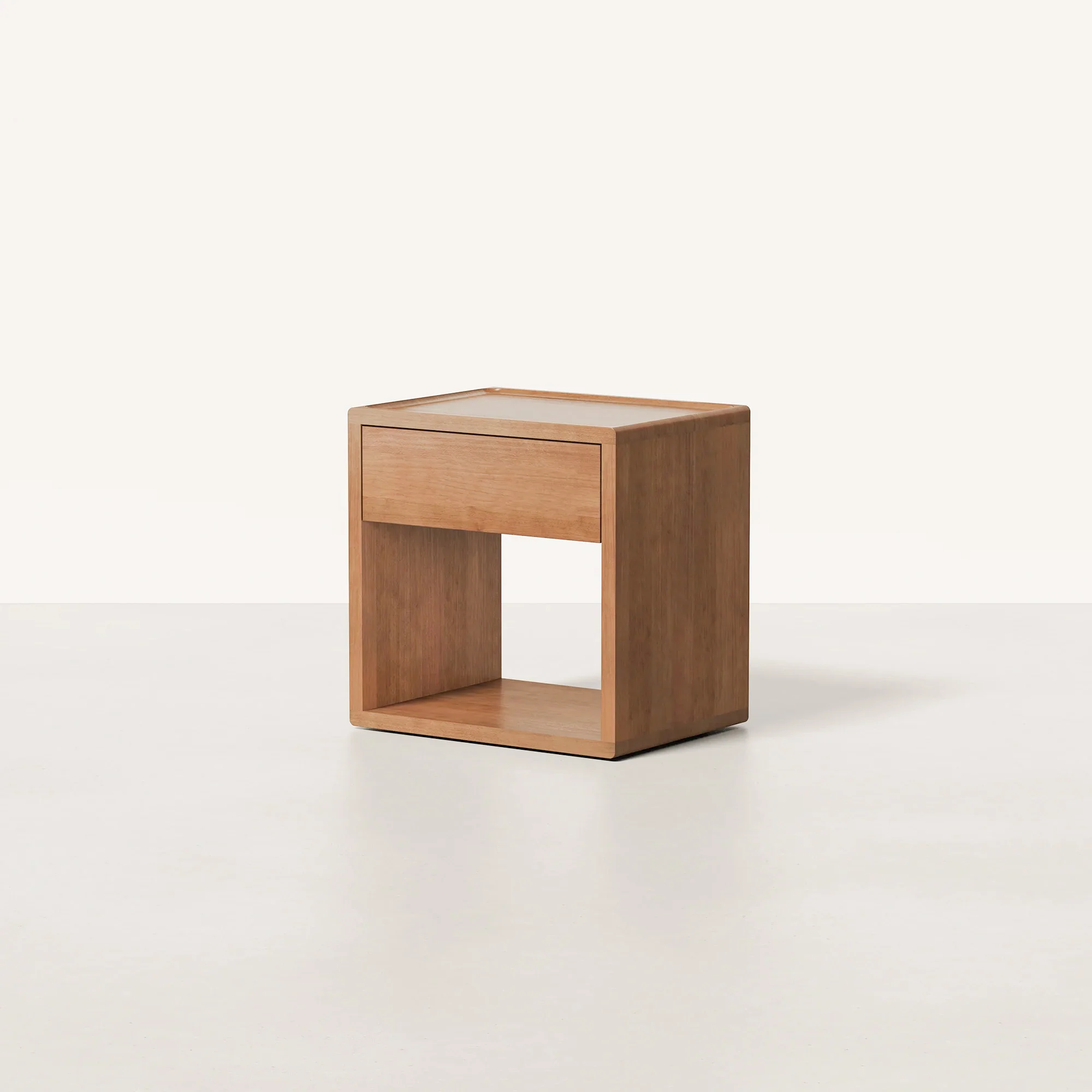 Mowa Bedside Table | Solid Walnut/Teak/Oak Wood | 1.2 Feet Length - Image 2