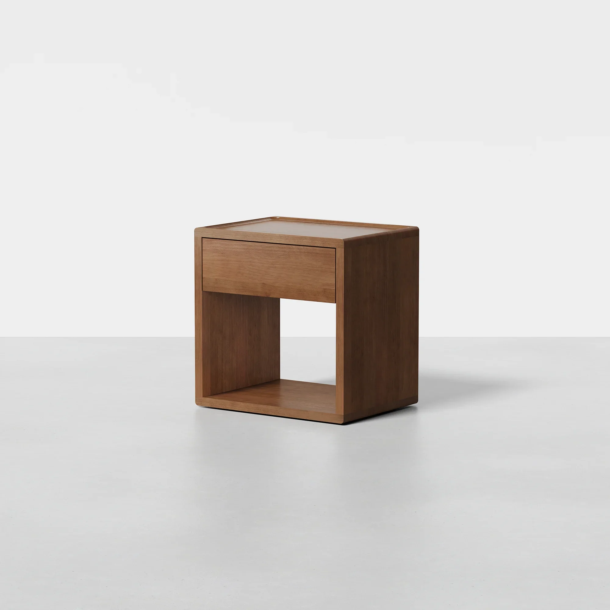 Mowa Bedside Table | Solid Walnut/Teak/Oak Wood | 1.2 Feet Length - Image 7