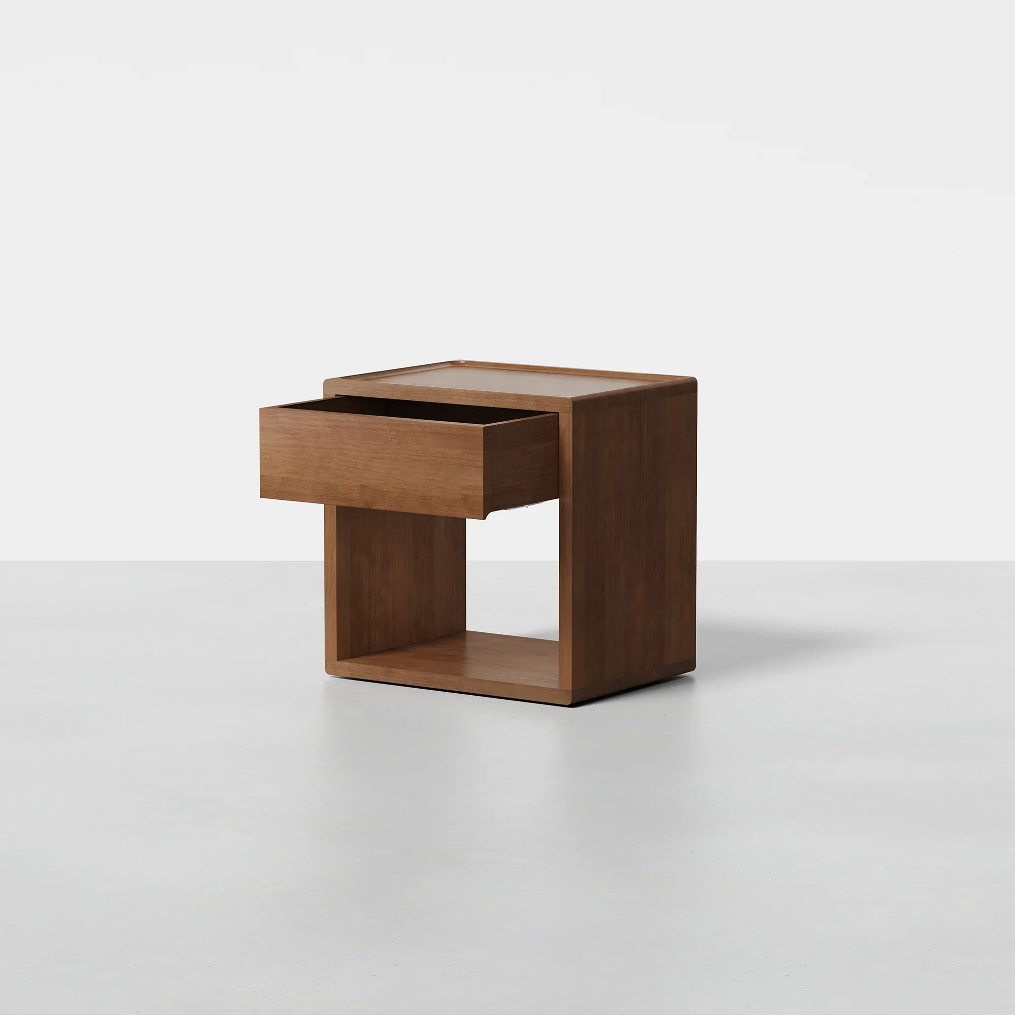 Mowa Bedside Table | Solid Walnut/Teak/Oak Wood | 1.2 Feet Length - Image 8