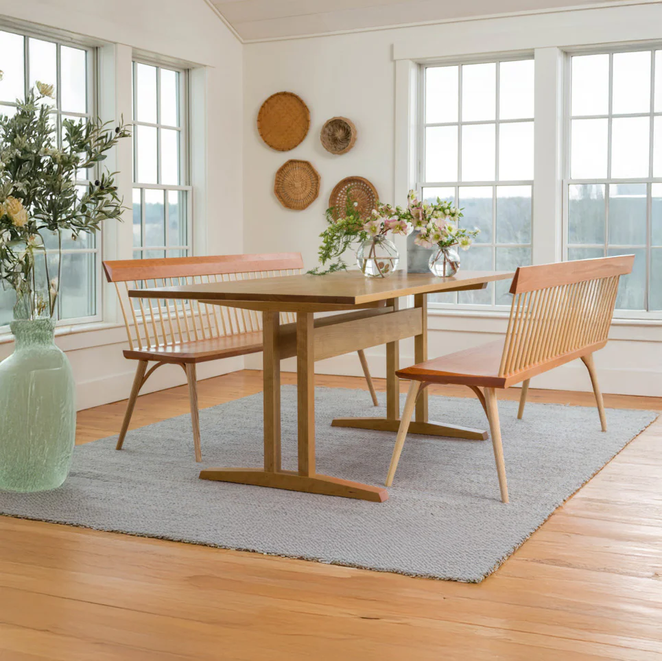 Niva Dining Table (6.5 feet) - Solid Teak/Walnut/Oak Wood - Image 3