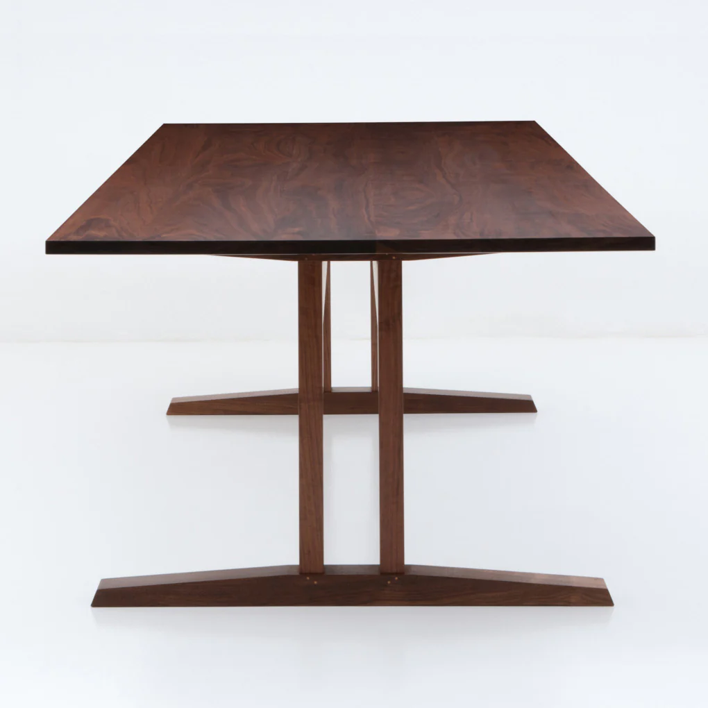 Niva Dining Table (8 feet) - Solid Teak/Walnut/Oak Wood - Image 3