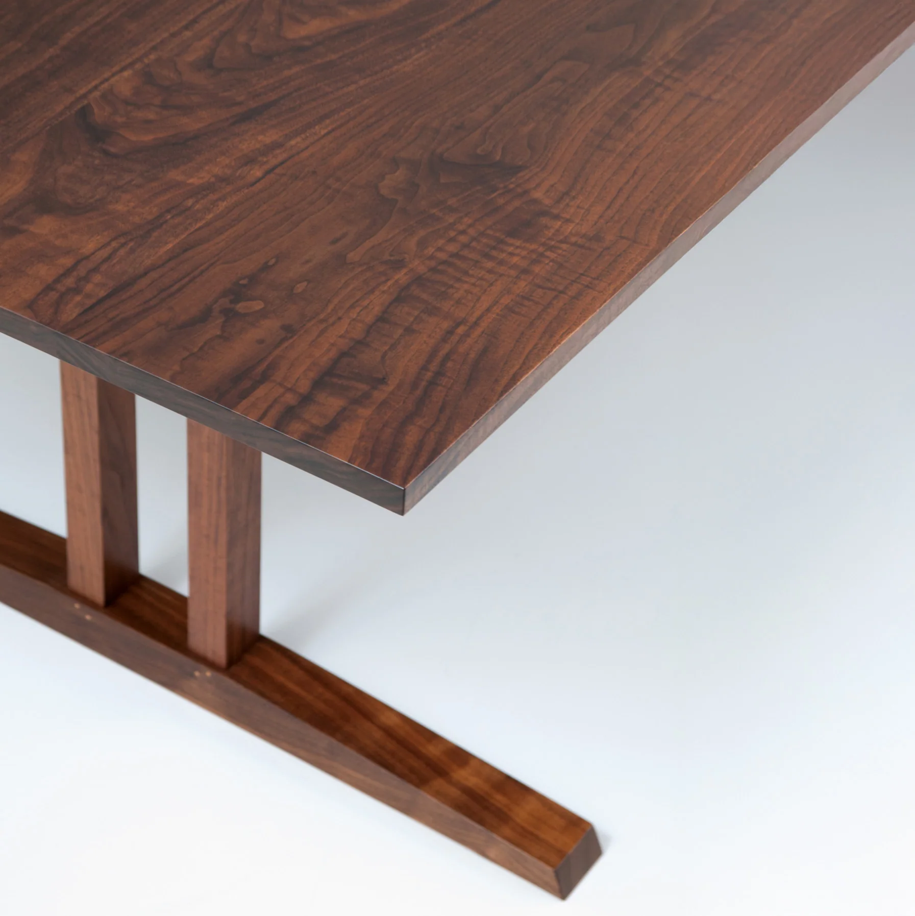 Niva Dining Table (8 feet) - Solid Teak/Walnut/Oak Wood - Image 4
