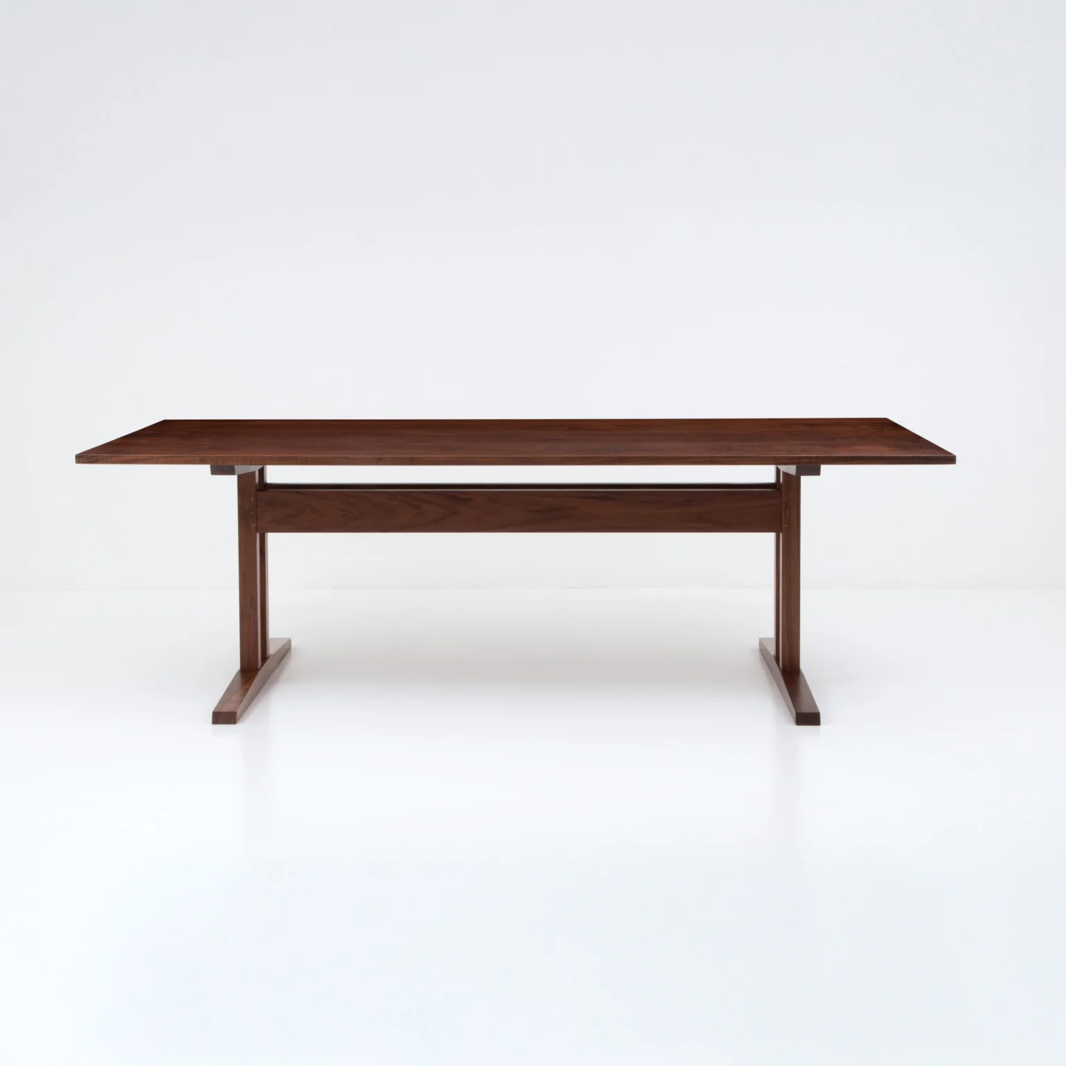 Niva Dining Table (8 feet) - Solid Teak/Walnut/Oak Wood - Image 8