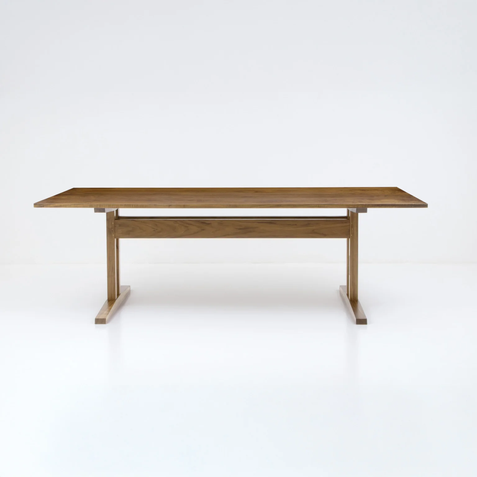 Niva Dining Table (8 feet) - Solid Teak/Walnut/Oak Wood - Image 9