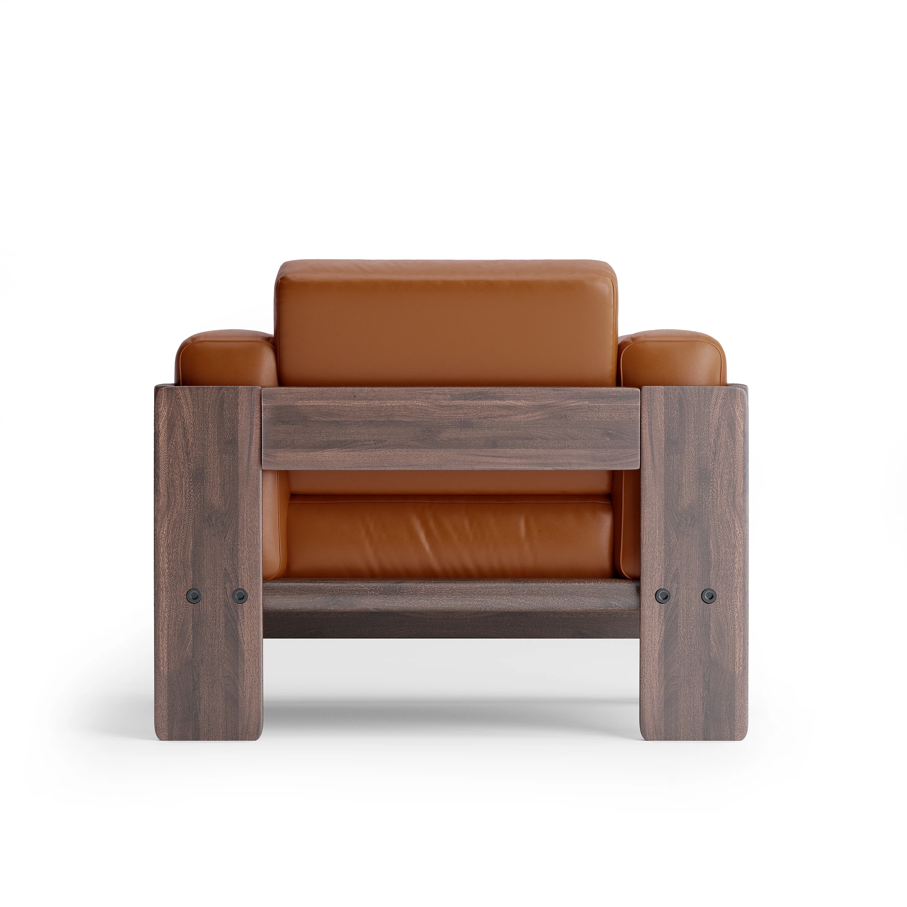 Nordhaven Sofa | 1 Seater | Italian Leather | Solid Teak/Walut/Oak Wood - Image 3