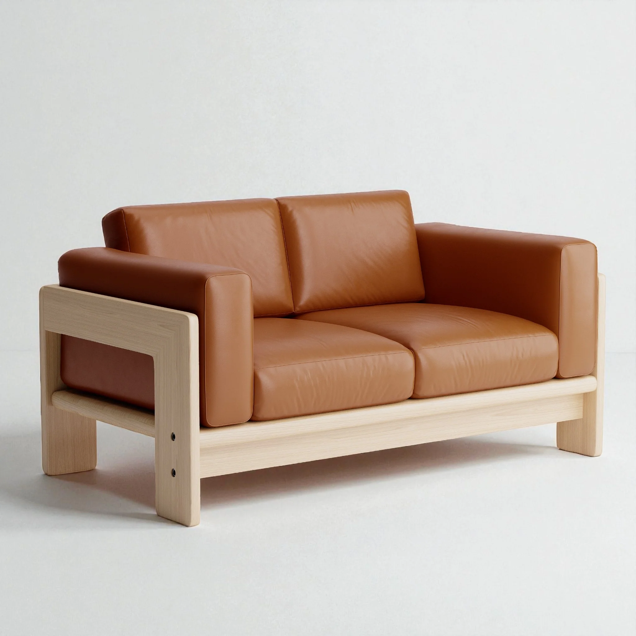 Nordhaven Sofa | 2 Seater | Italian Leather | Solid Teak/Walut/Oak Wood - Image 17