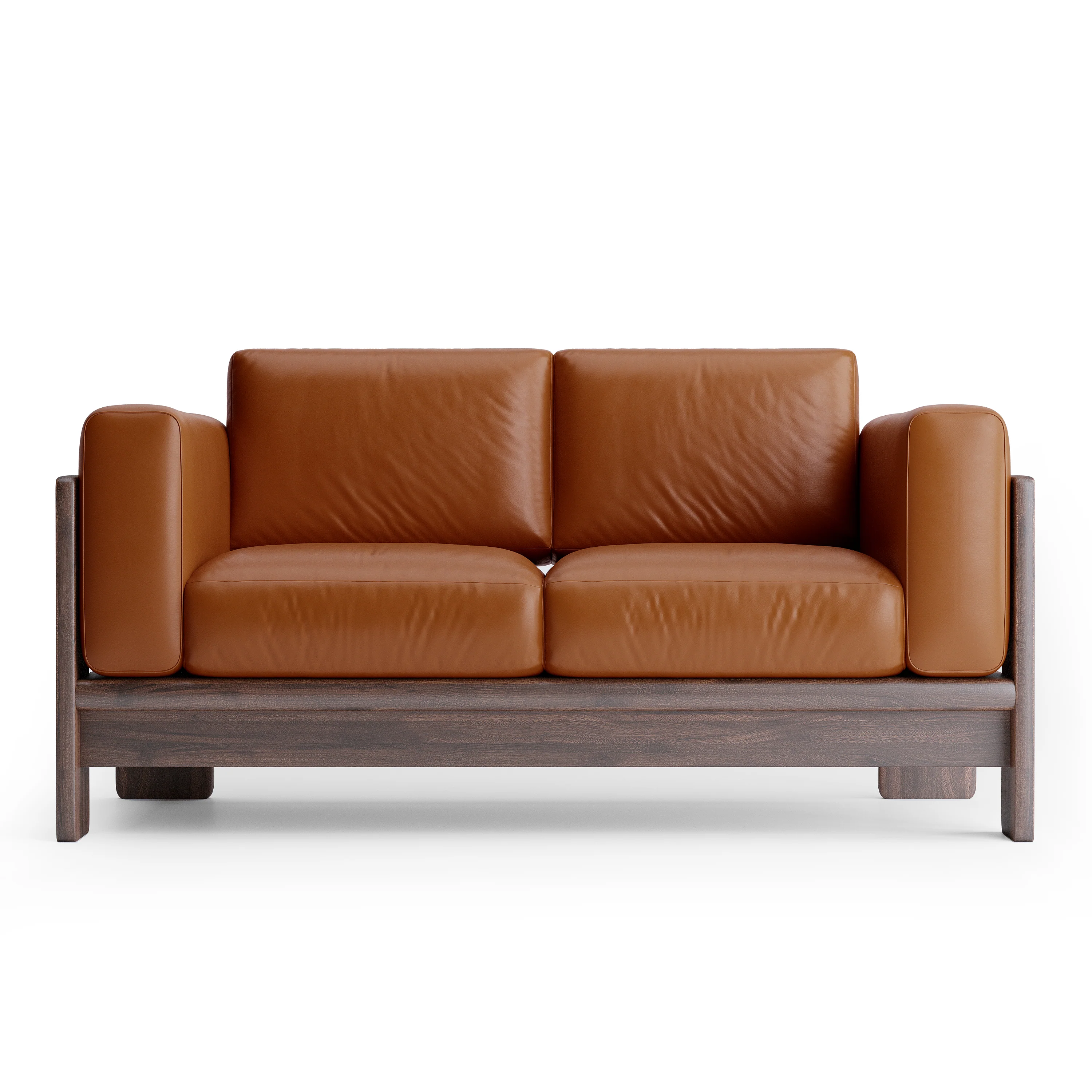Nordhaven Sofa | 2 Seater | Italian Leather | Solid Teak/Walut/Oak Wood - Image 4