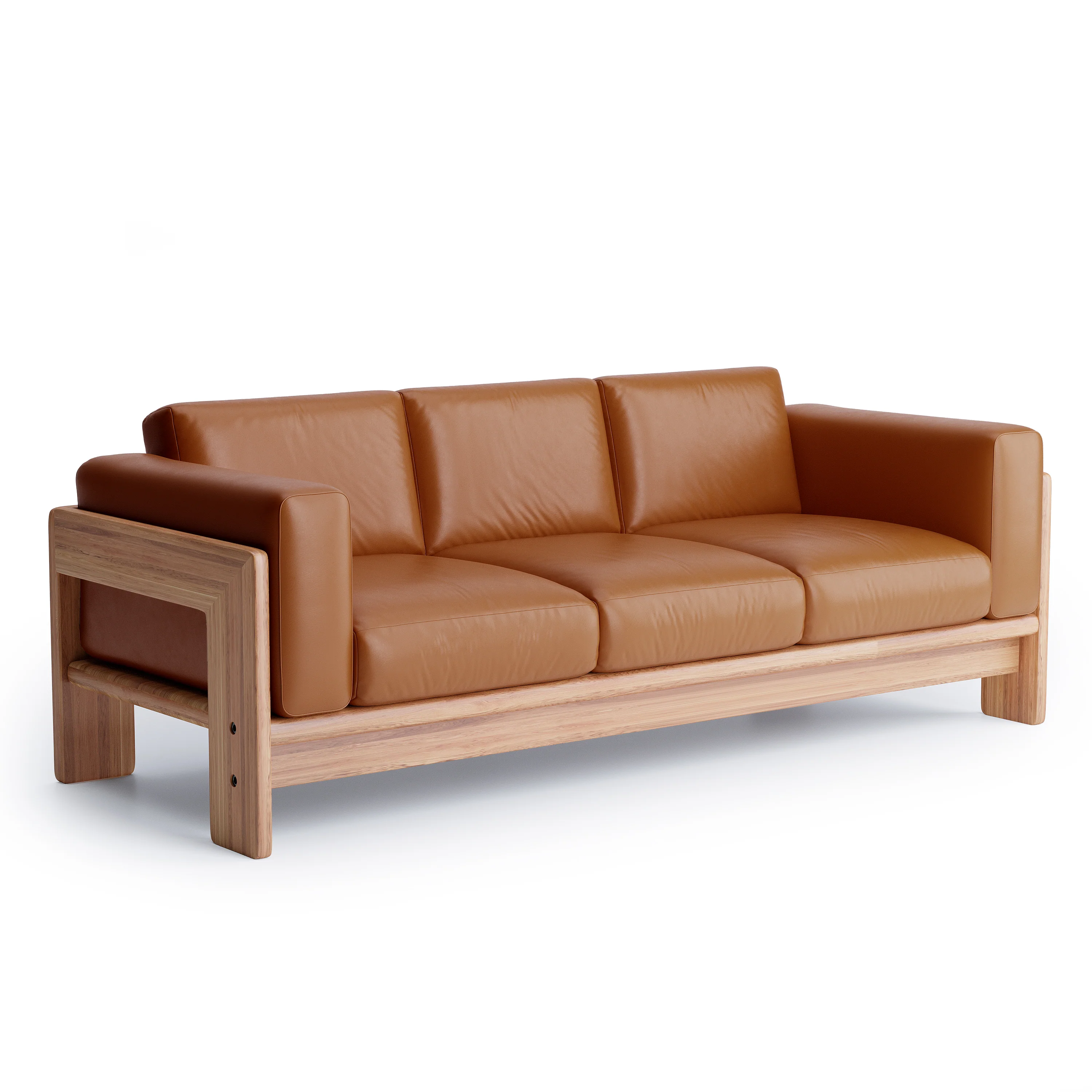 Nordhaven Sofa | 3 Seater | Italian Leather | Solid Teak/Walnut/Oak Wood - Image 14
