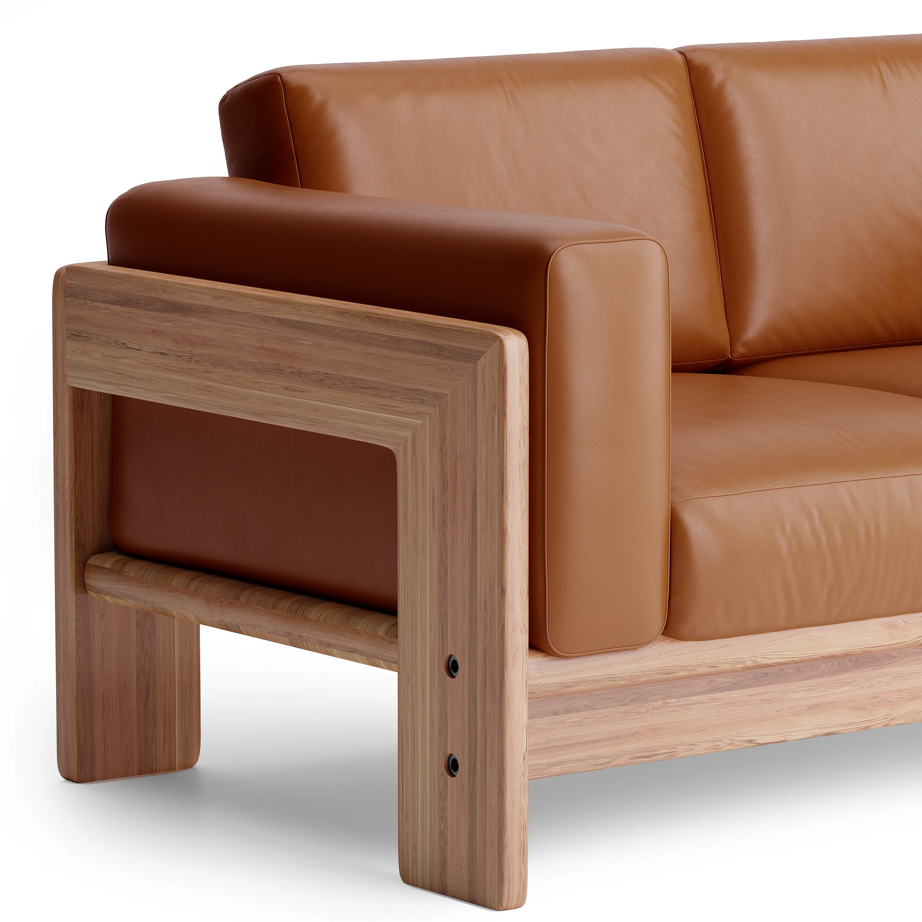 Nordhaven Sofa | 3 Seater | Italian Leather | Solid Teak/Walnut/Oak Wood - Image 15