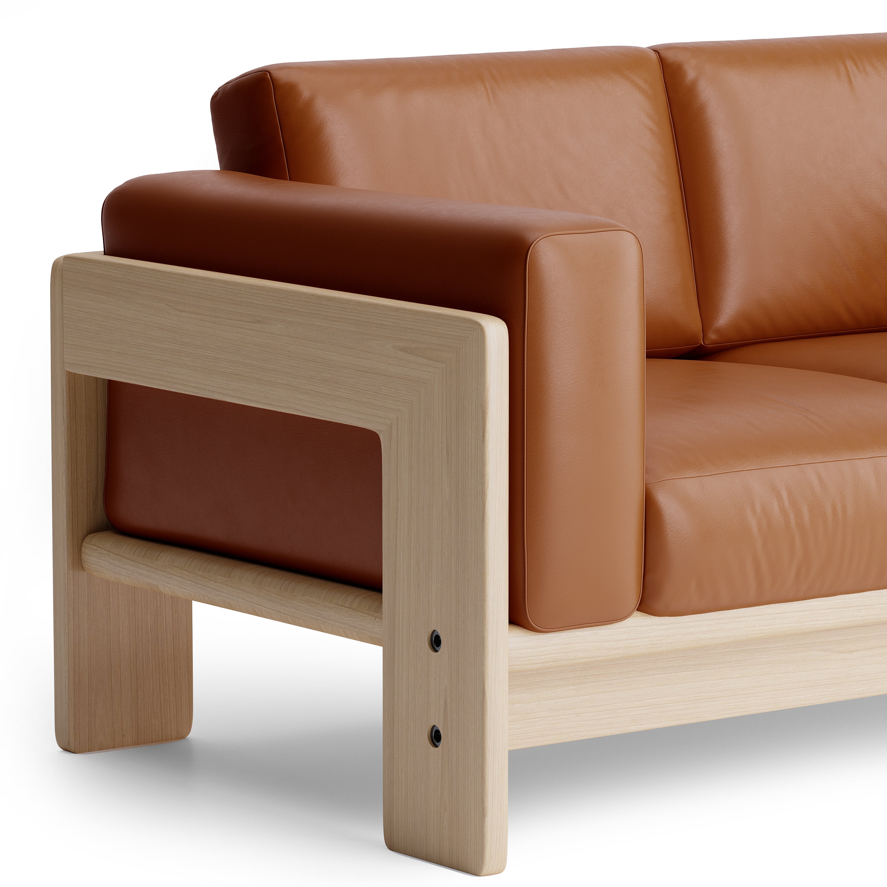 Nordhaven Sofa | 3 Seater | Italian Leather | Solid Teak/Walnut/Oak Wood - Image 24