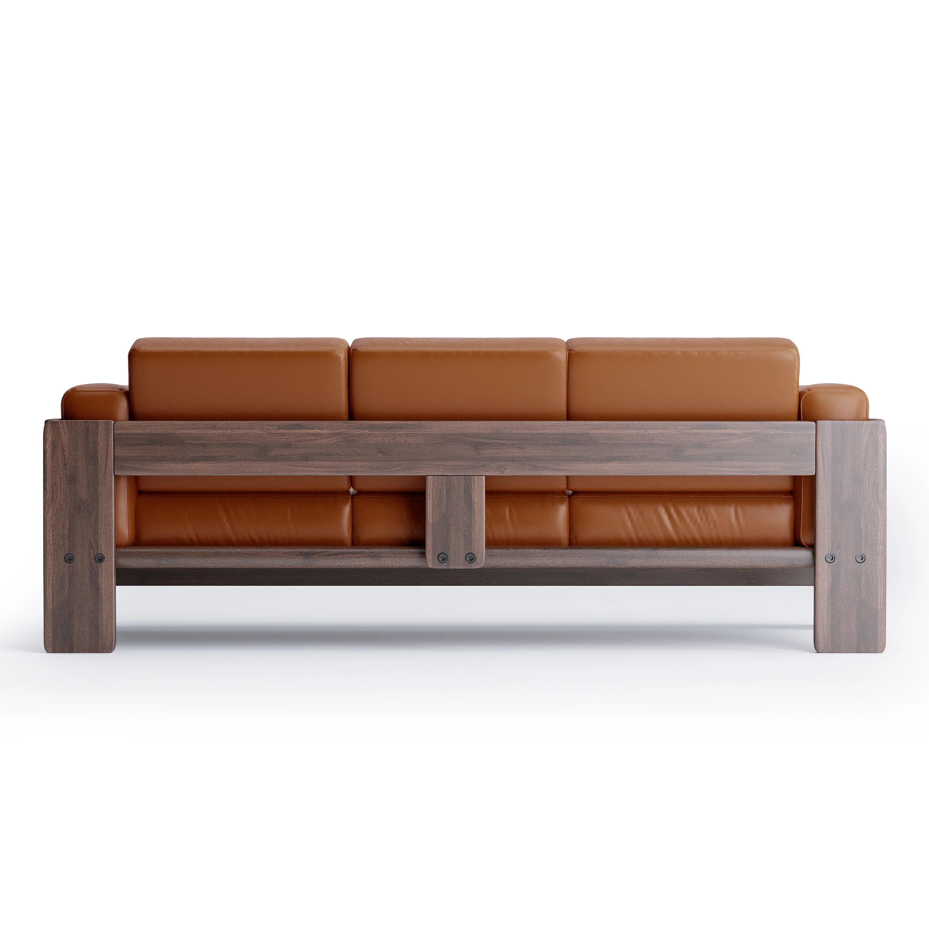 Nordhaven Sofa | 3 Seater | Italian Leather | Solid Teak/Walnut/Oak Wood - Image 3