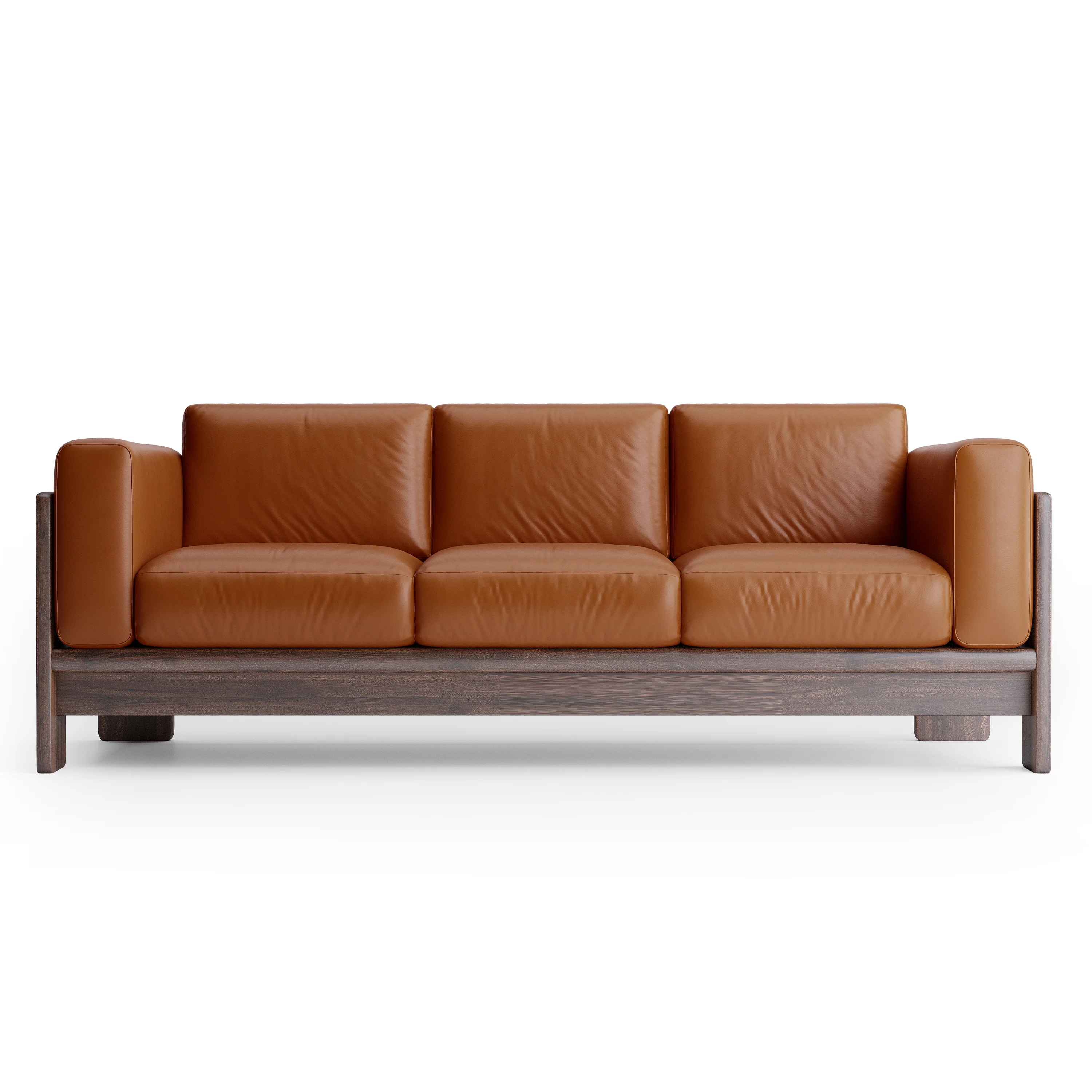 Nordhaven Sofa | 3 Seater | Italian Leather | Solid Teak/Walnut/Oak Wood - Image 4