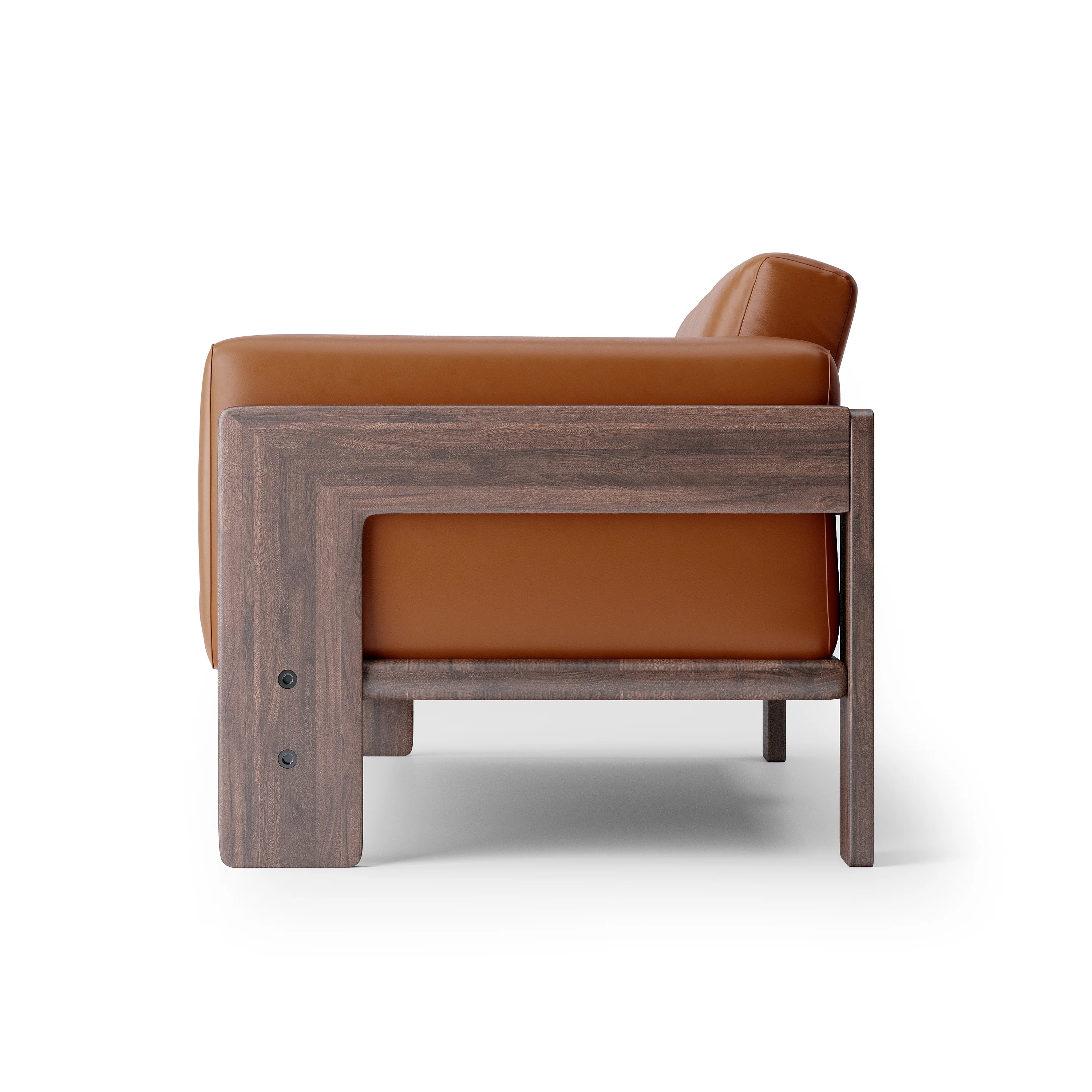 Nordhaven Sofa | 3 Seater | Italian Leather | Solid Teak/Walnut/Oak Wood - Image 5