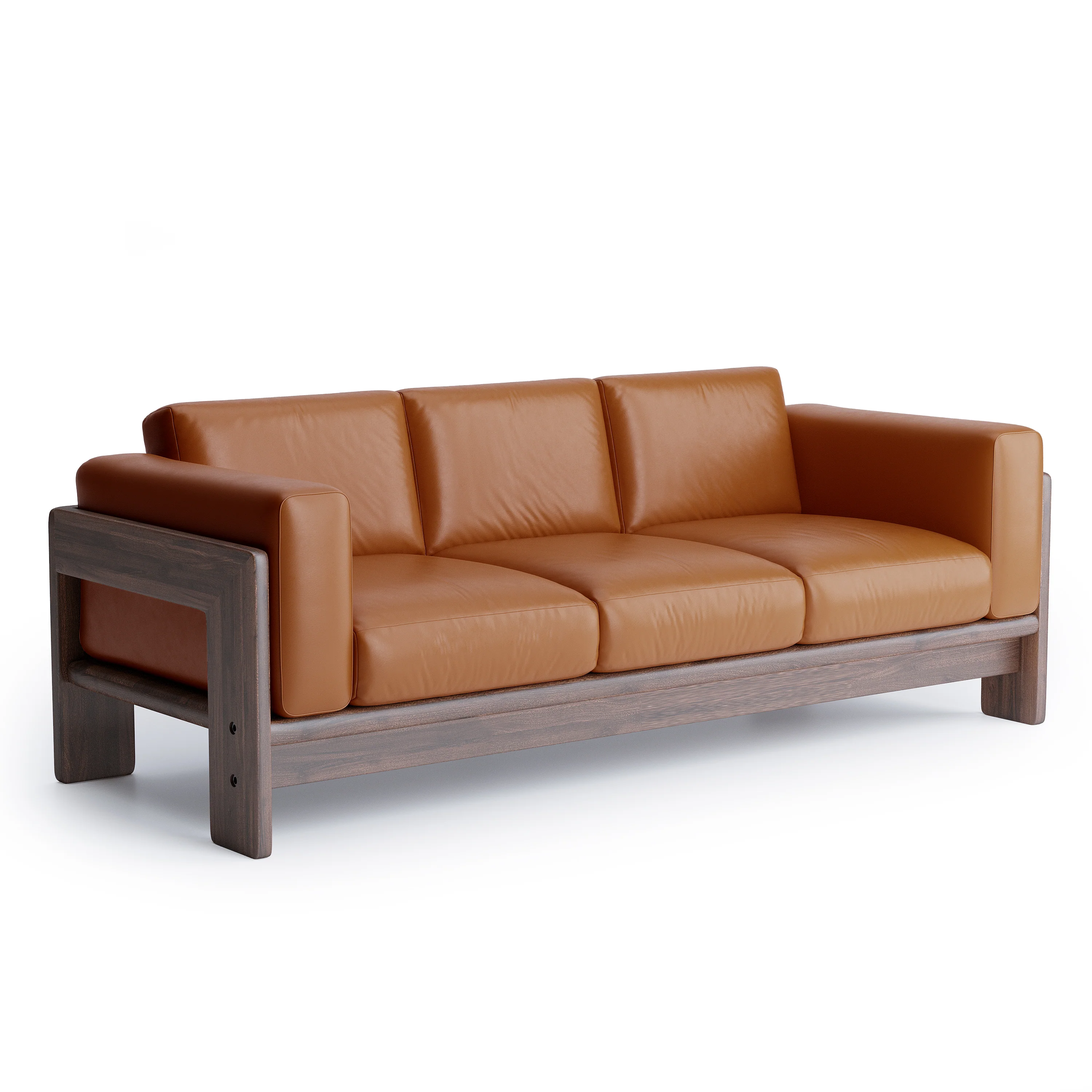 Nordhaven Sofa | 3 Seater | Italian Leather | Solid Teak/Walnut/Oak Wood - Image 6