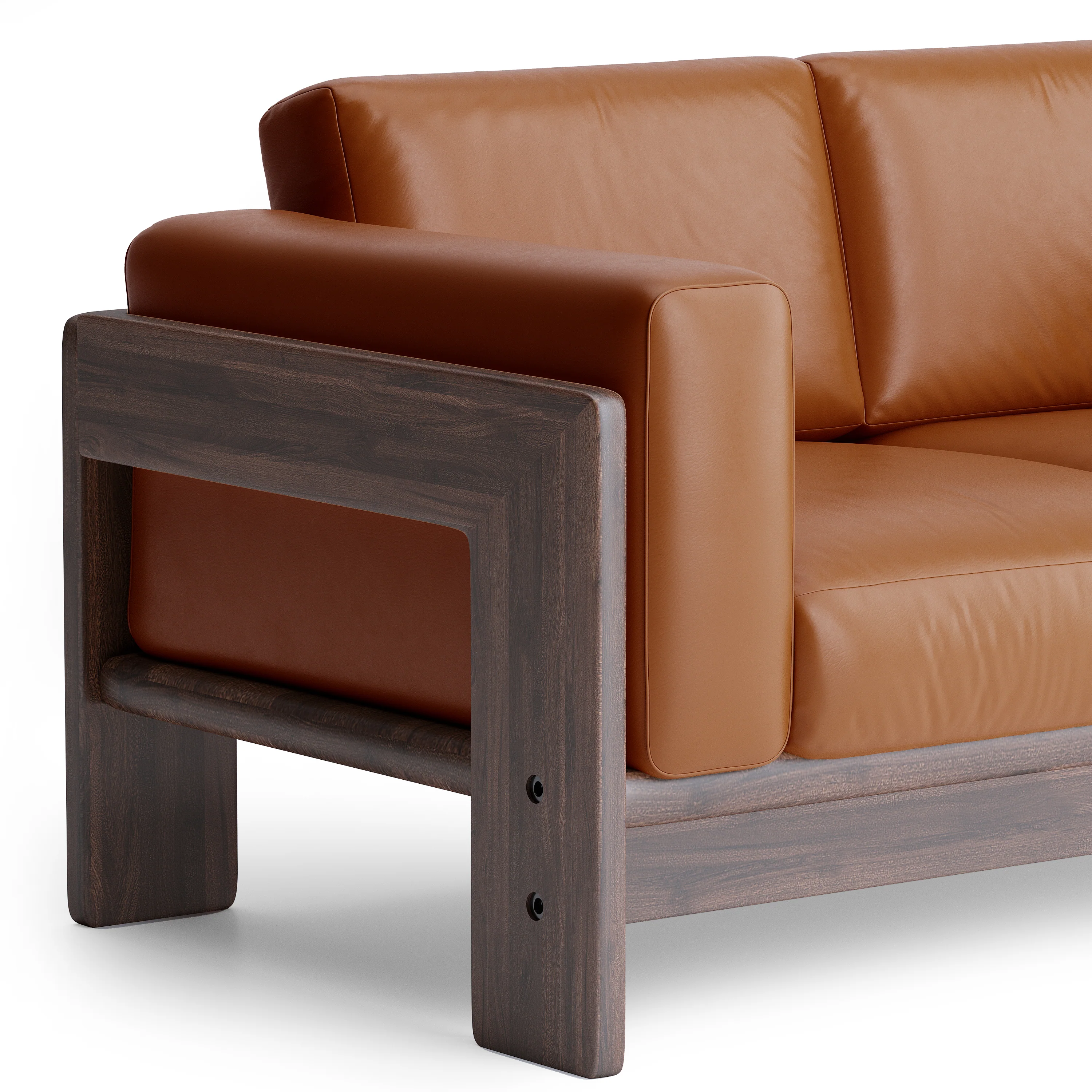 Nordhaven Sofa | 3 Seater | Italian Leather | Solid Teak/Walnut/Oak Wood - Image 8