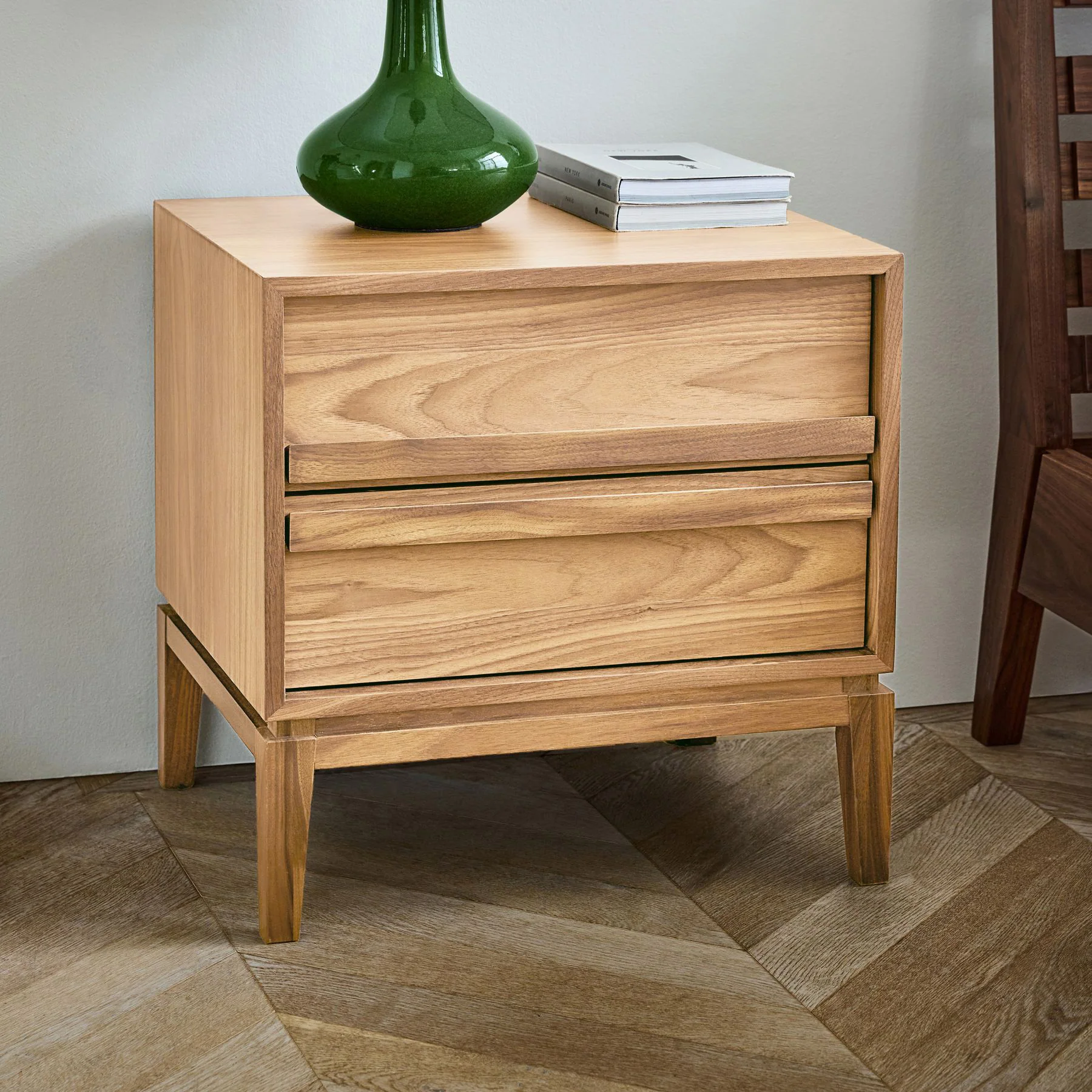 Nordwyn Bedside Table  - Solid Walnut/Teak/Oak Wood - Image 10