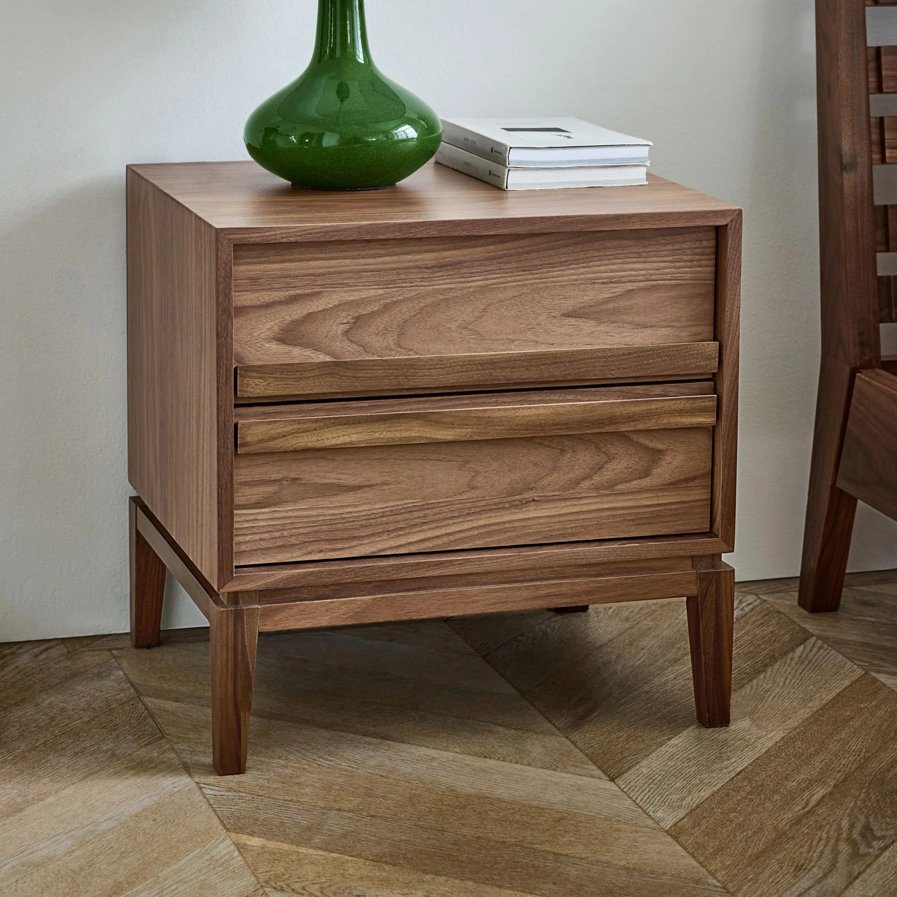 Nordwyn Bedside Table  - Solid Walnut/Teak/Oak Wood - Image 8
