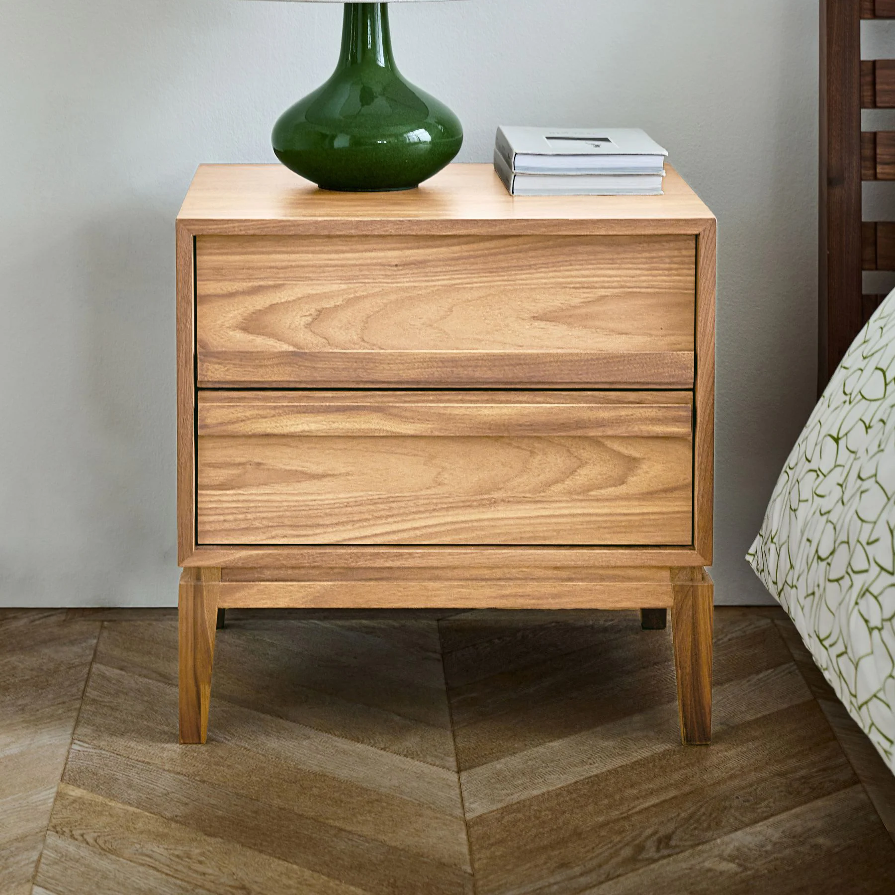 Nordwyn Bedside Table  - Solid Walnut/Teak/Oak Wood - Image 9