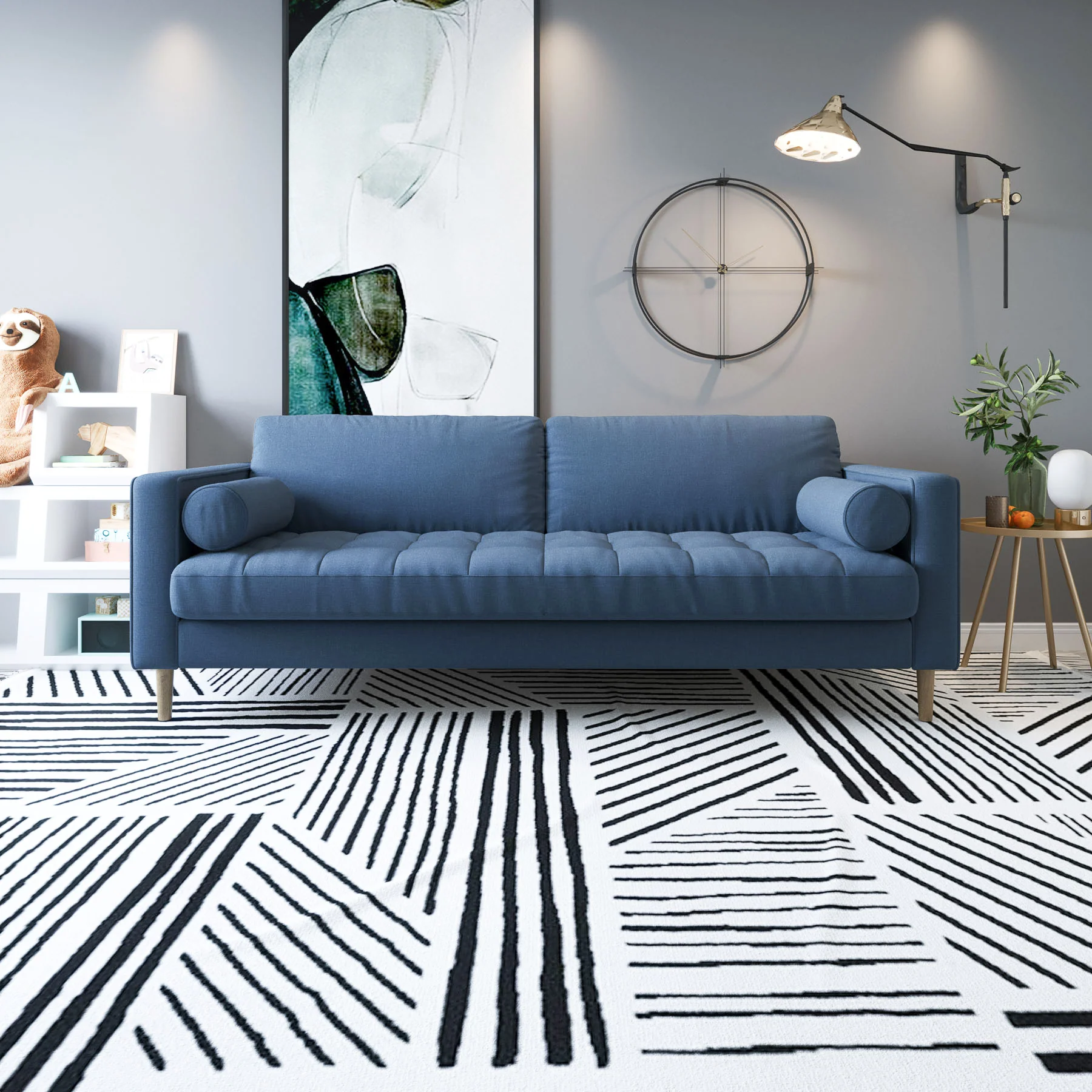 Palo Sofa T  | 3+ Seater (7 feet) | Tufted - Image 12