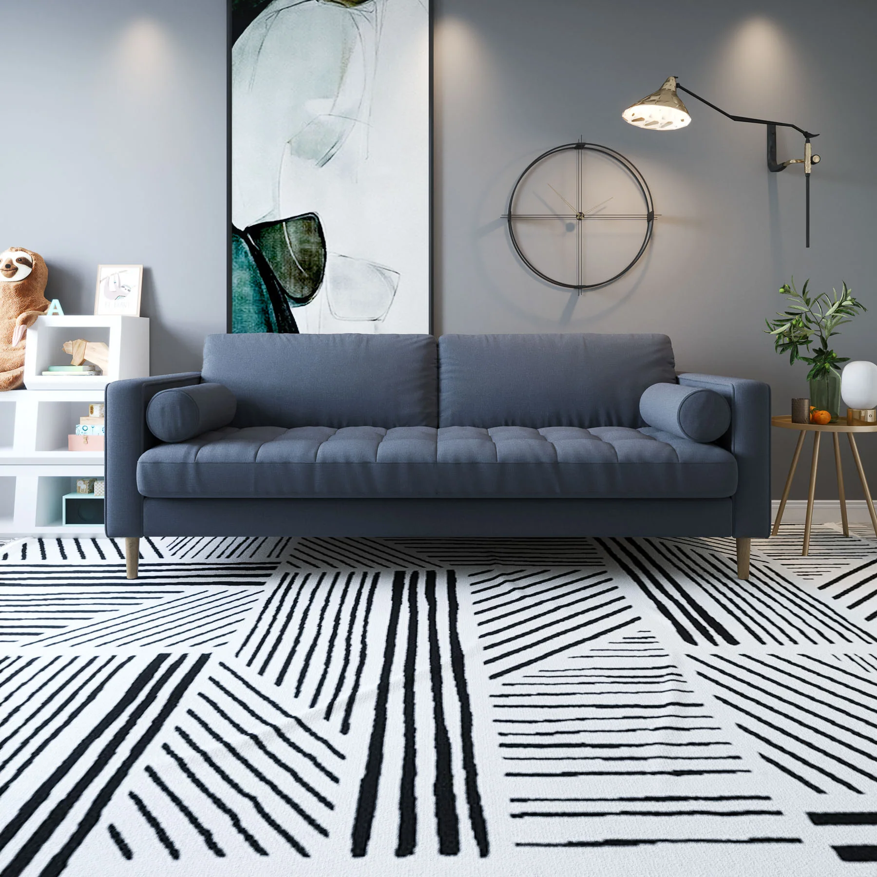 Palo Sofa T  | 3+ Seater (7 feet) | Tufted - Image 7