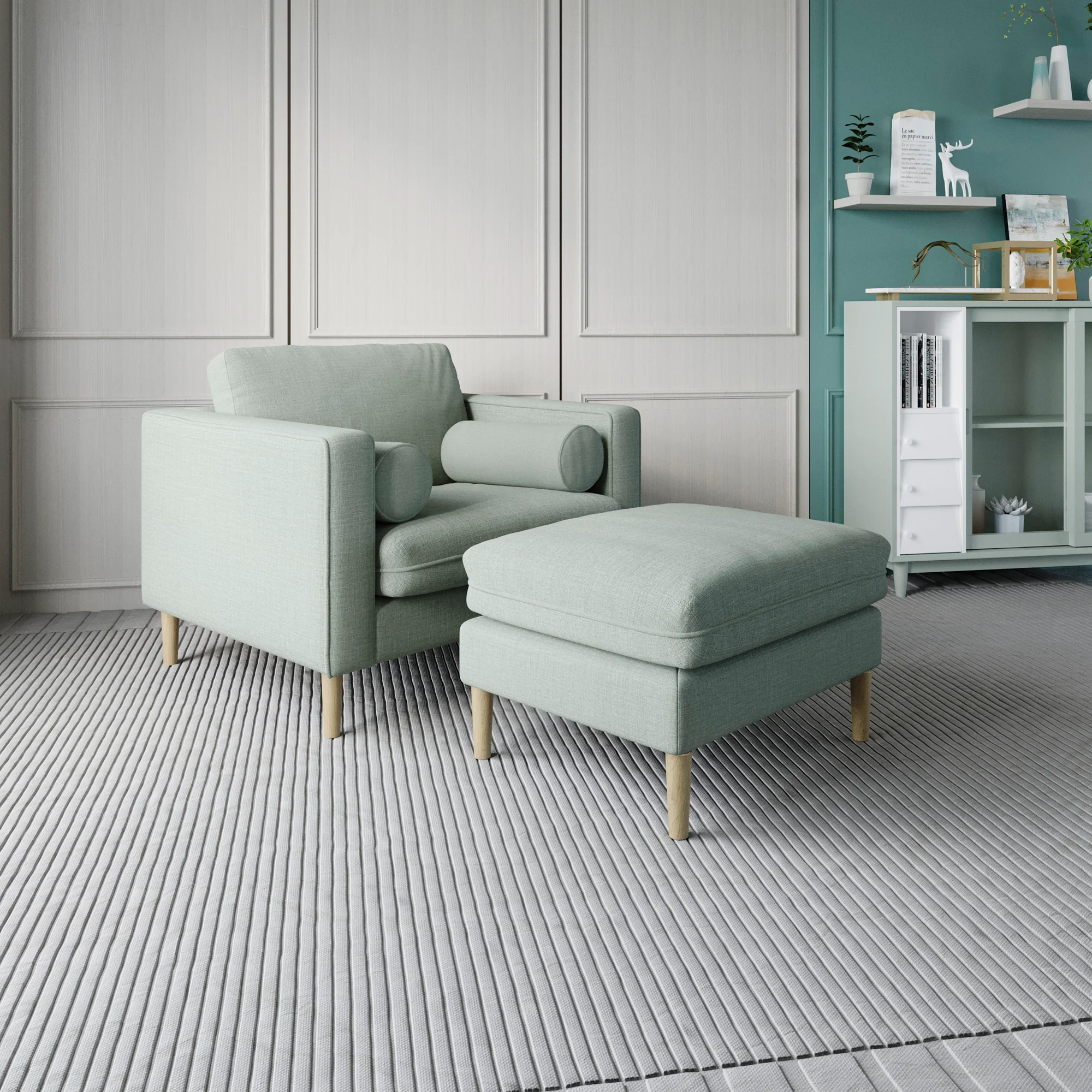 Palo Sofa Ottoman | 2.5 feet | Removable Fabrics - Image 6