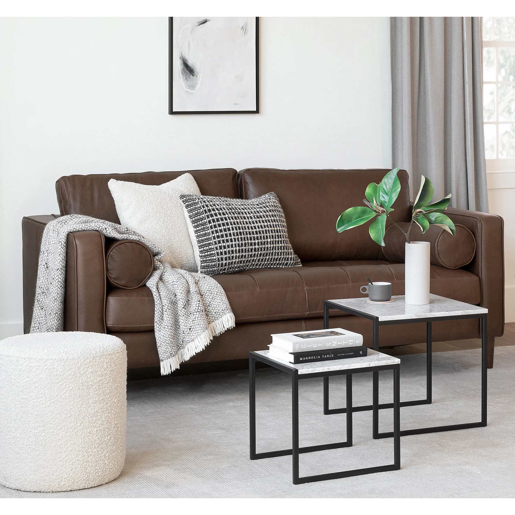 Palo Sofa | 2.5 Seater Italian Leather Sofa (6 feet) - Image 19