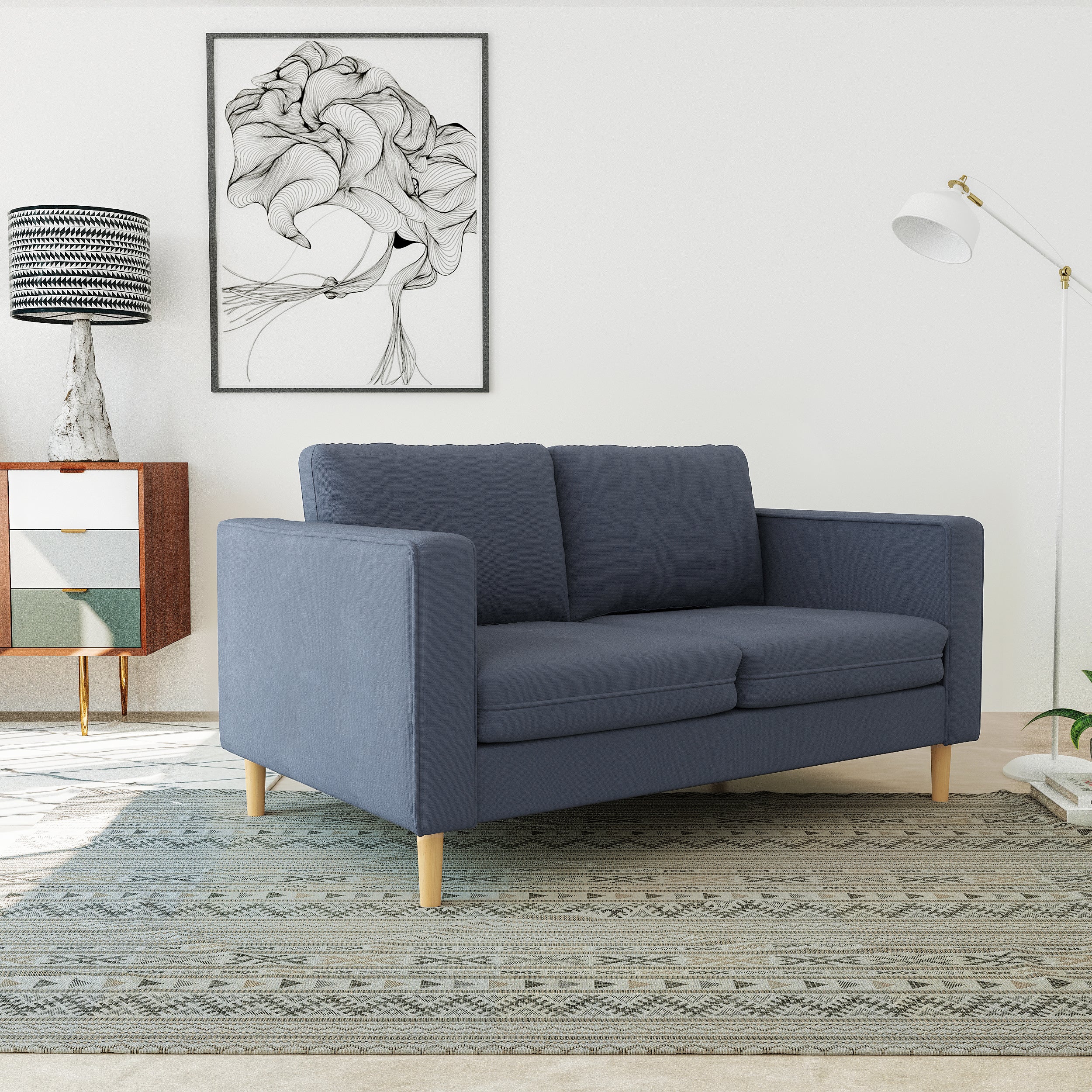 Palo Sofa (Split Seats) | 2 Seater (5 feet) | Removable Fabrics - Image 5