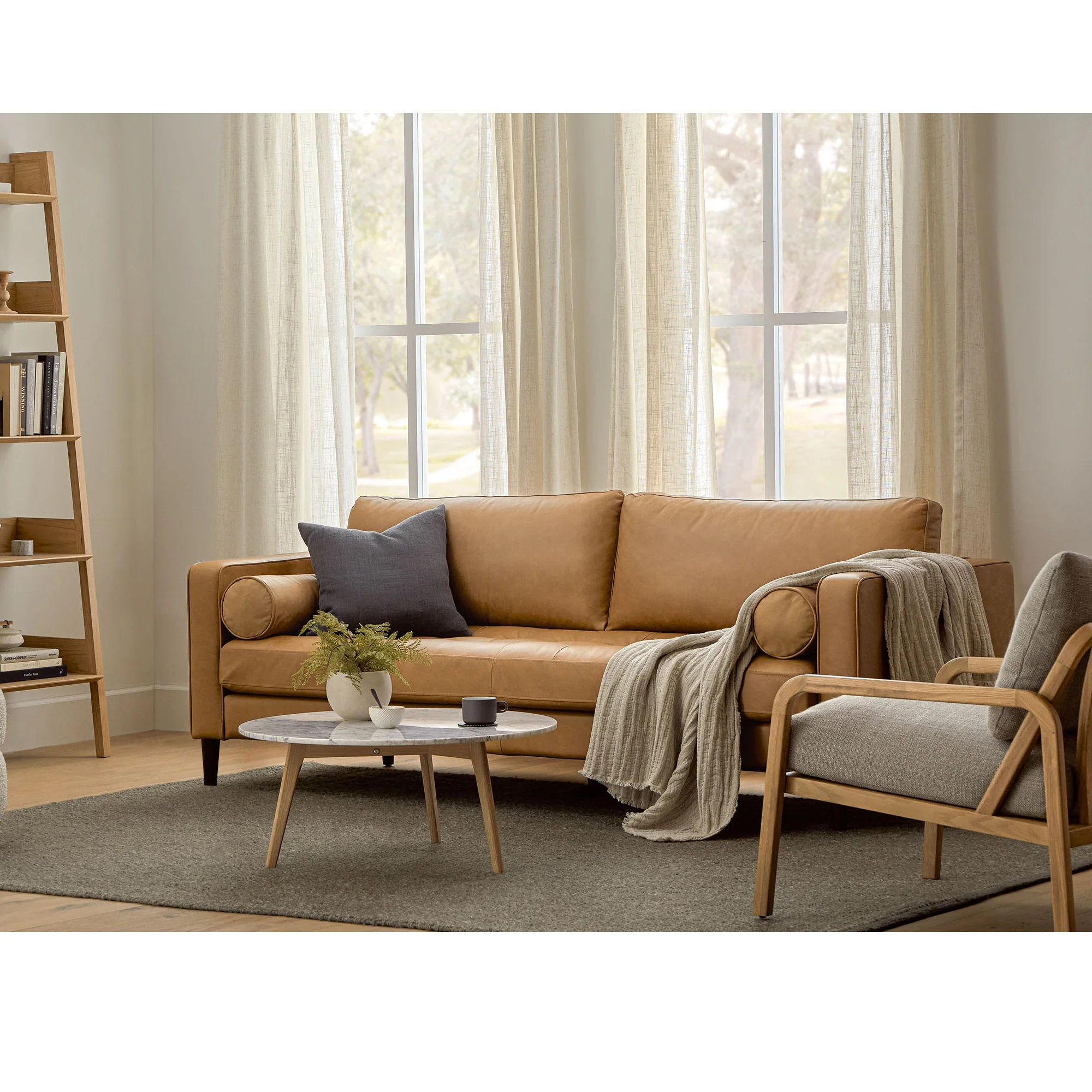 Palo Sofa | 3+ Seater Italian Leather Sofa (7 feet) - Image 24