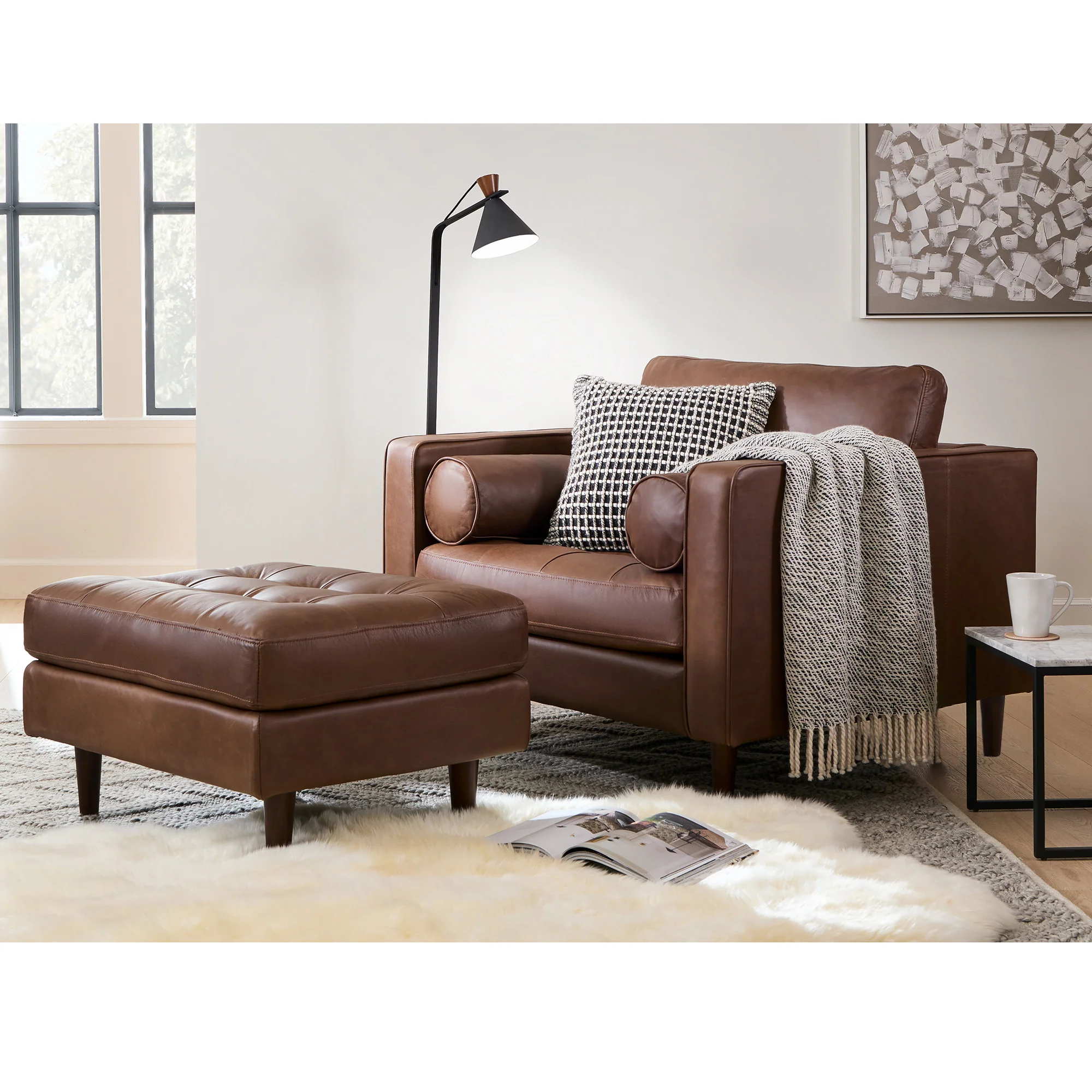 Palo Sofa | 3+ Seater Italian Leather Sofa (7 feet) - Image 40