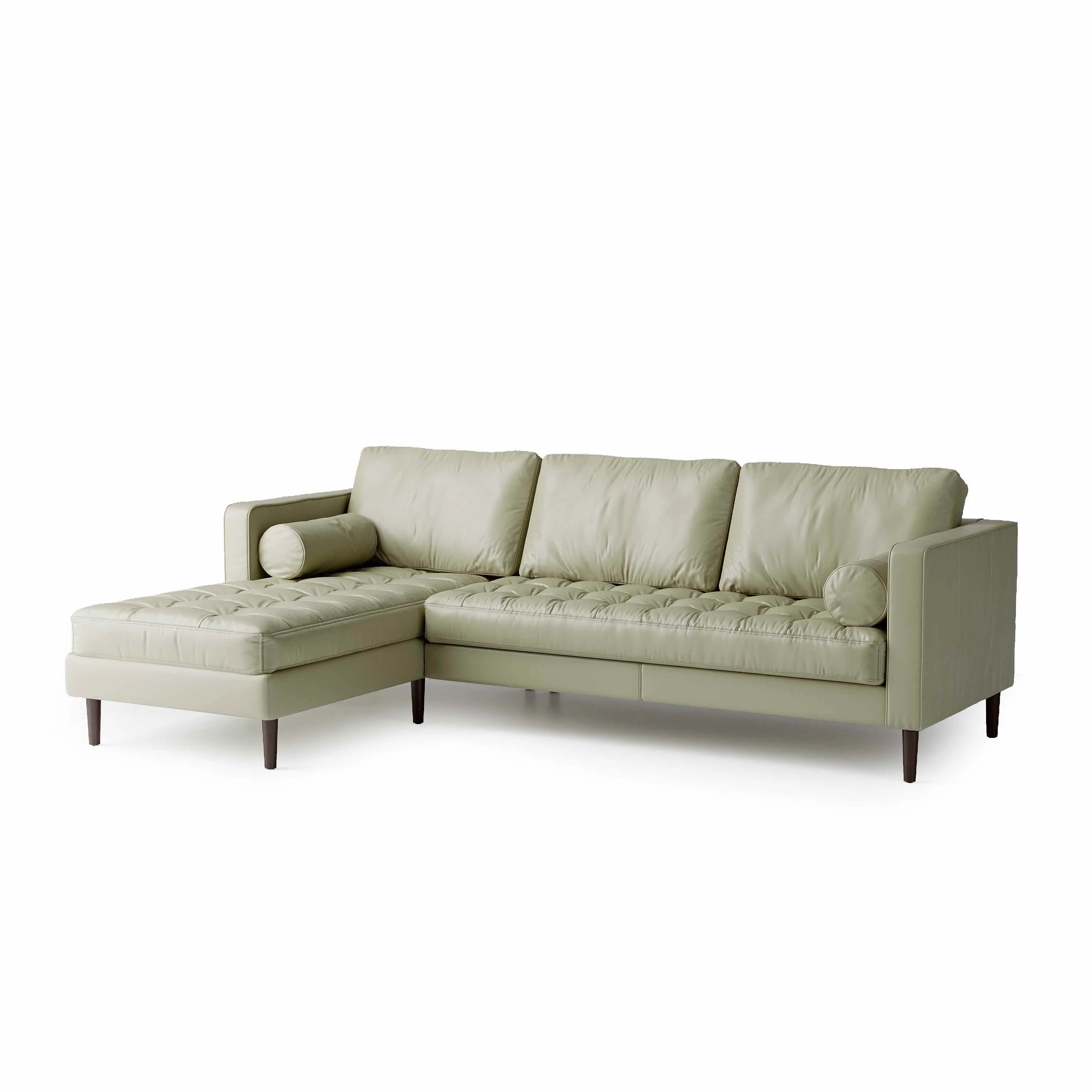Palo Sofa | L-Shaped Sectional with Chaise (8.25 feet) | Italian Leather Sofa - Image 11