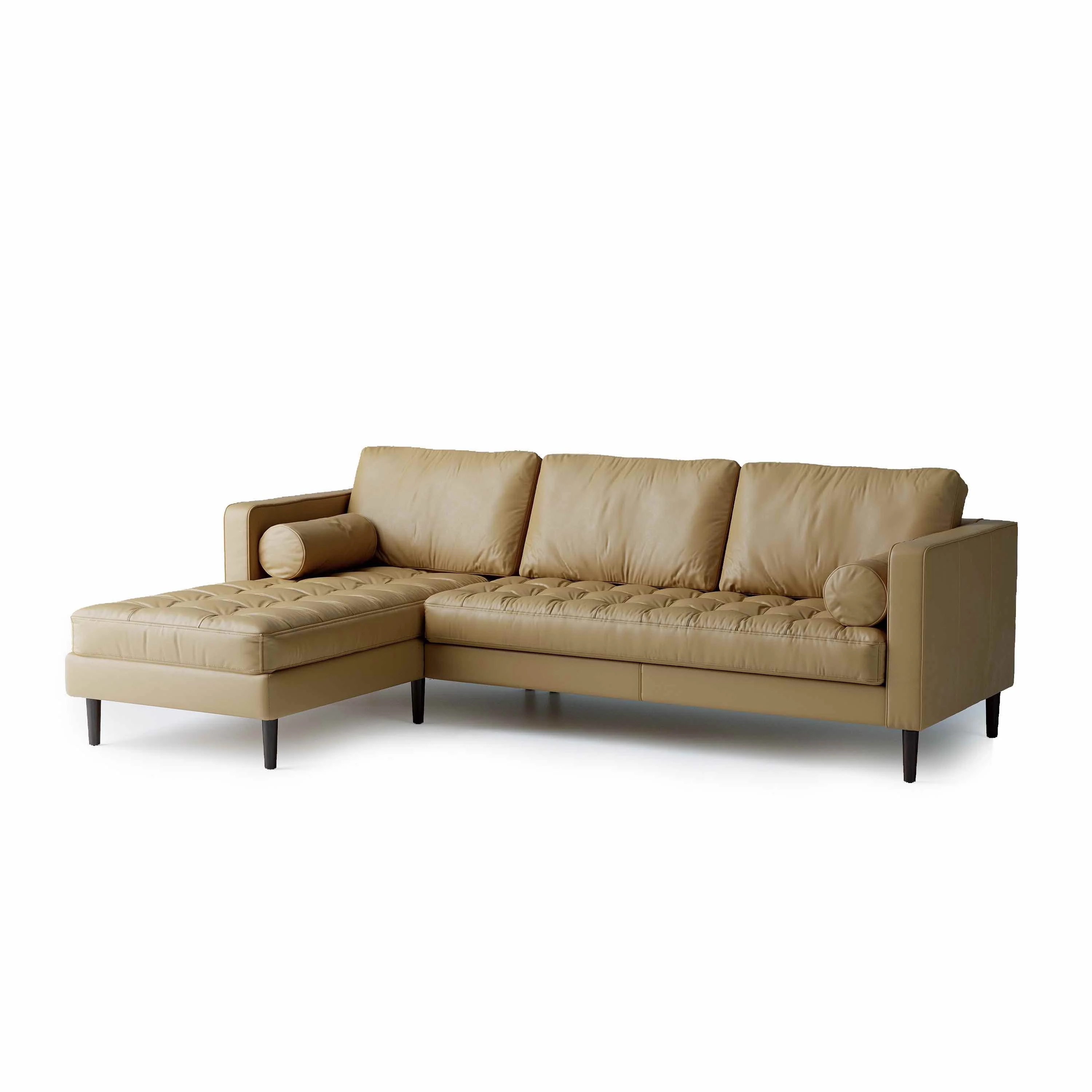 Palo Sofa | L-Shaped Sectional with Chaise (8.25 feet) | Italian Leather Sofa - Image 17