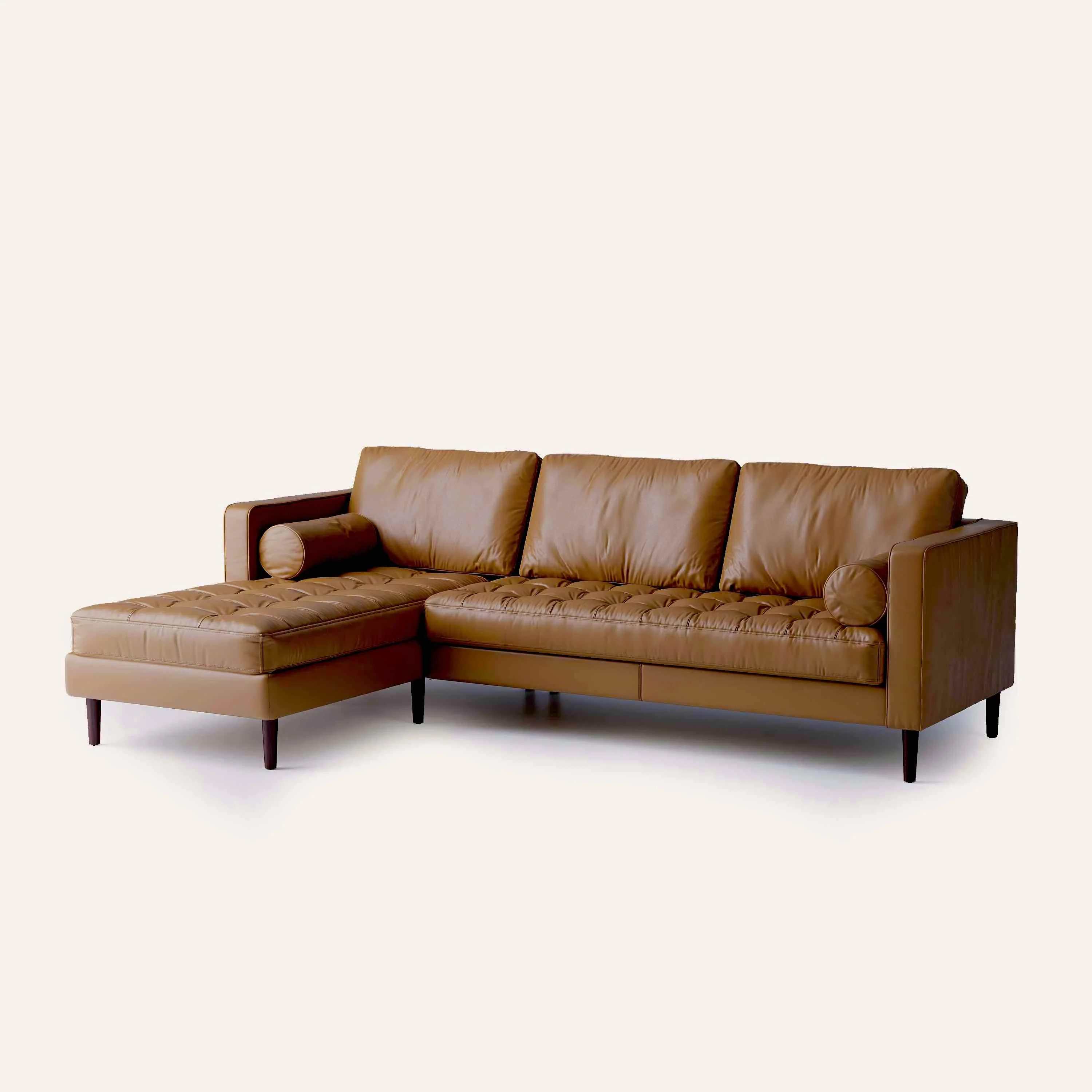 Palo Sofa | L-Shaped Sectional with Chaise (8.25 feet) | Italian Leather Sofa - Image 20