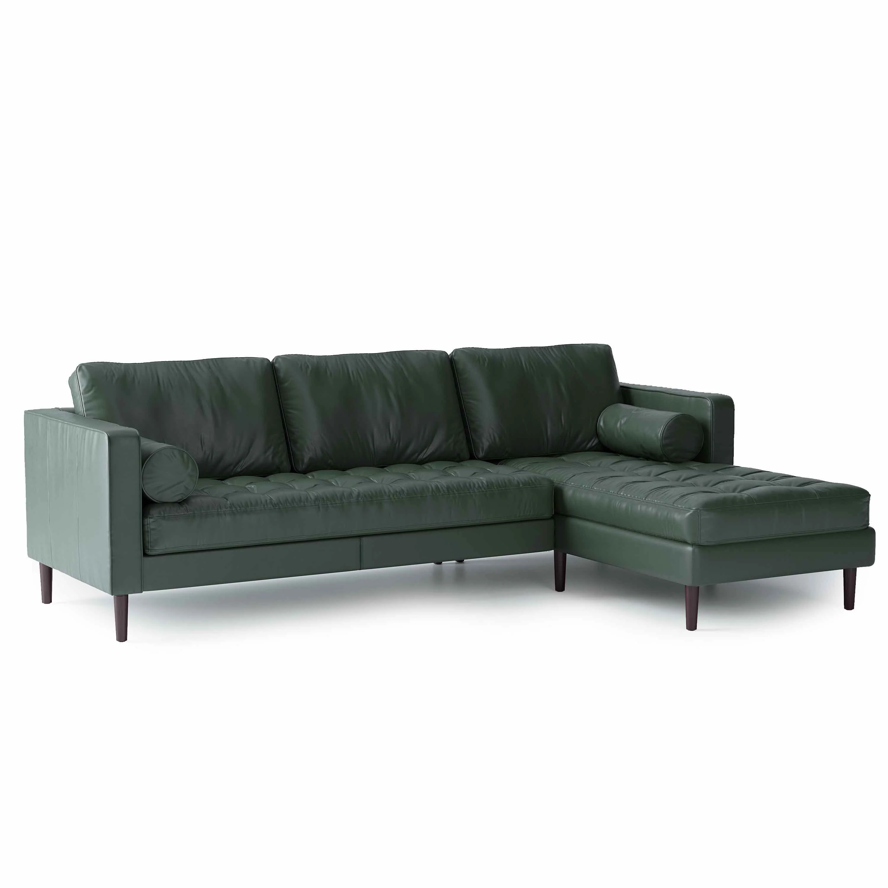Palo Sofa | L-Shaped Sectional with Chaise (8.25 feet) | Italian Leather Sofa - Image 3