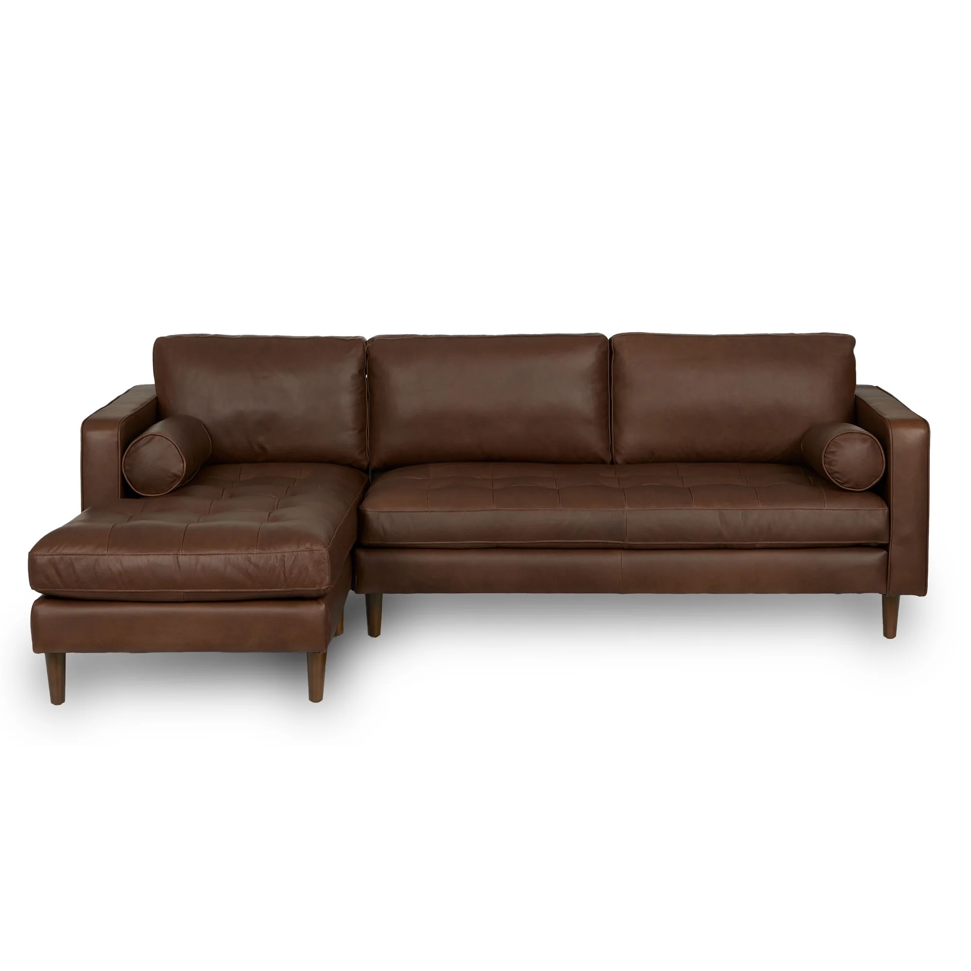 Palo Sofa | L-Shaped Sectional with Chaise (8.25 feet) | Italian Leather Sofa - Image 30