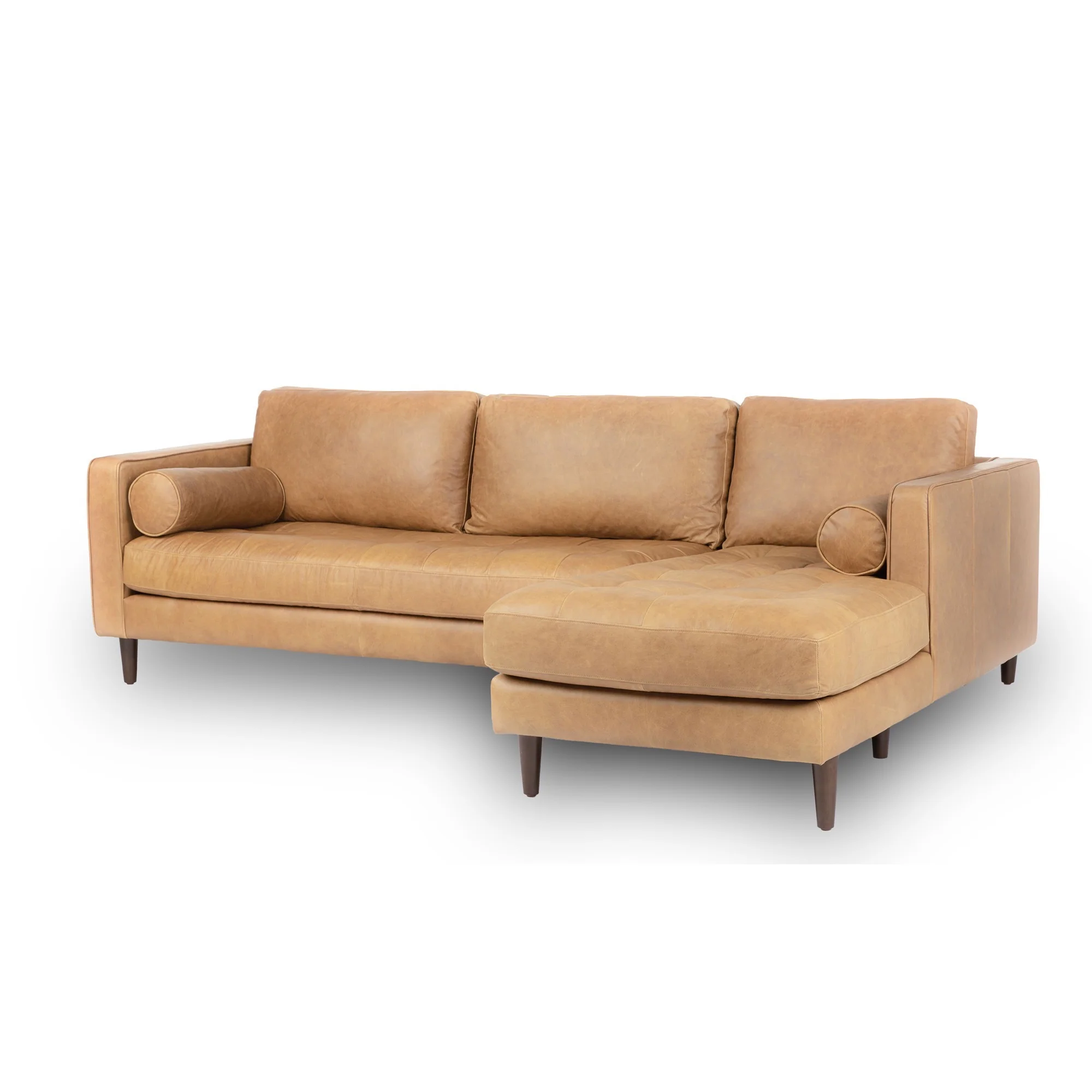 Palo Sofa | L-Shaped Sectional with Chaise (8.25 feet) | Italian Leather Sofa - Image 35