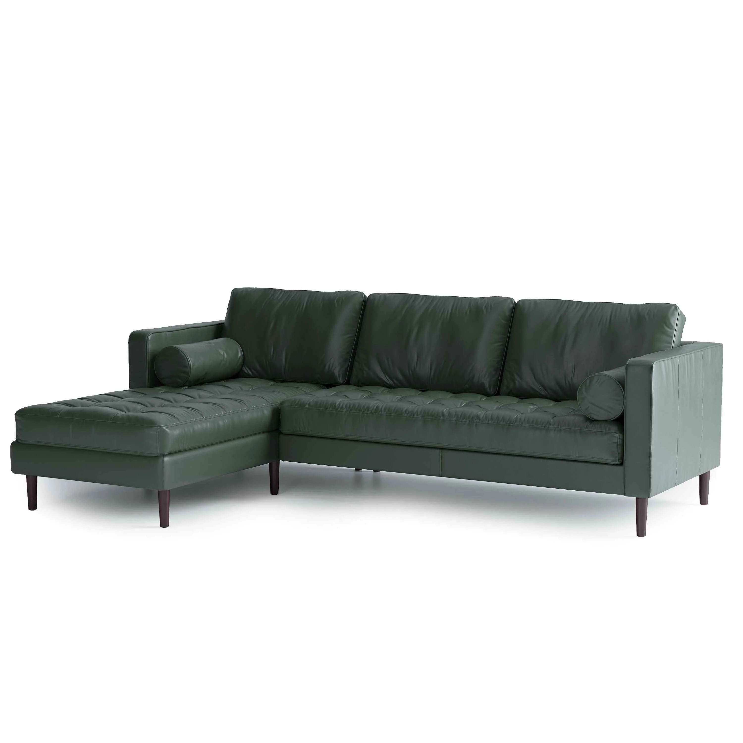 Palo Sofa | L-Shaped Sectional with Chaise (8.25 feet) | Italian Leather Sofa - Image 5