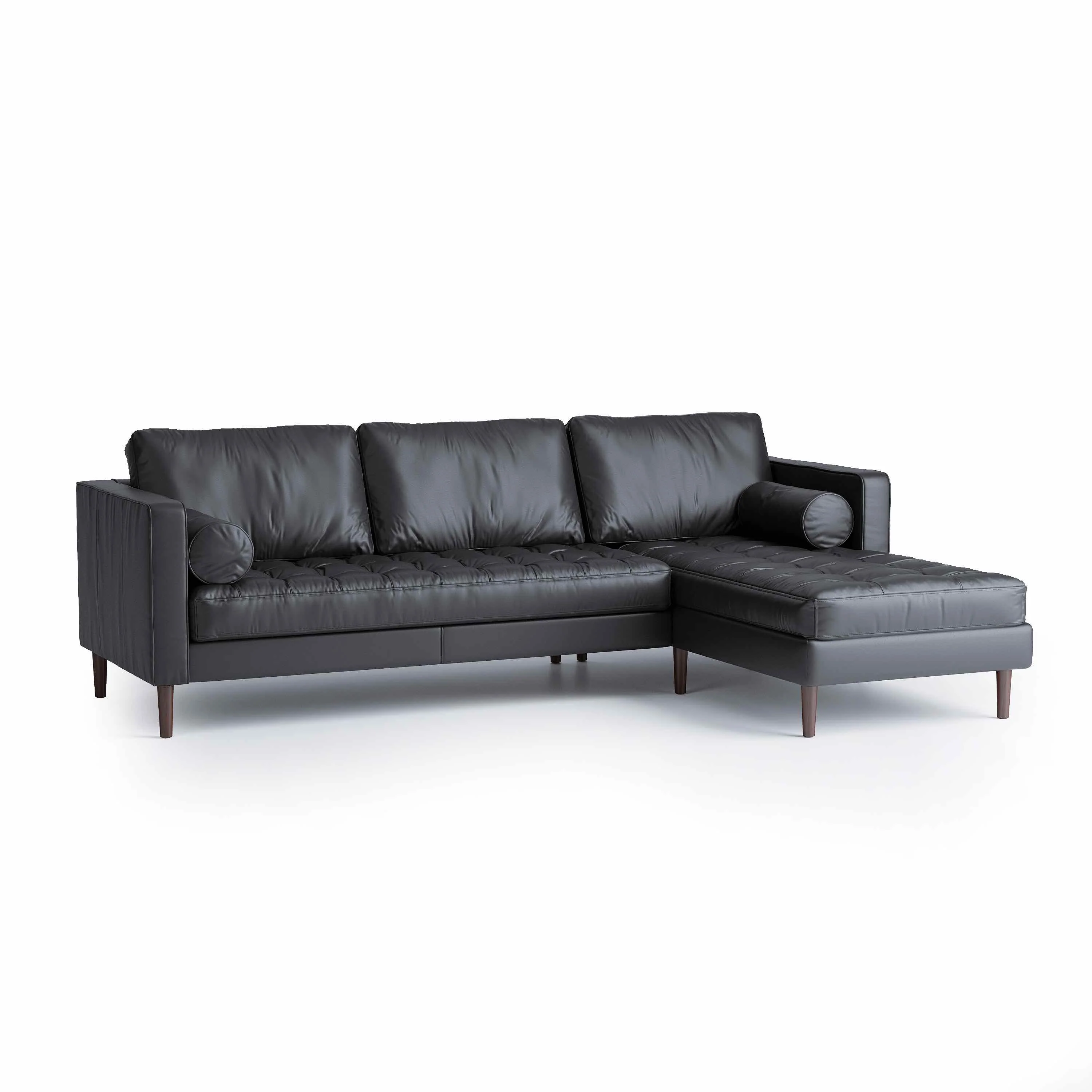 Palo Sofa | L-Shaped Sectional with Chaise (8.25 feet) | Italian Leather Sofa - Image 7