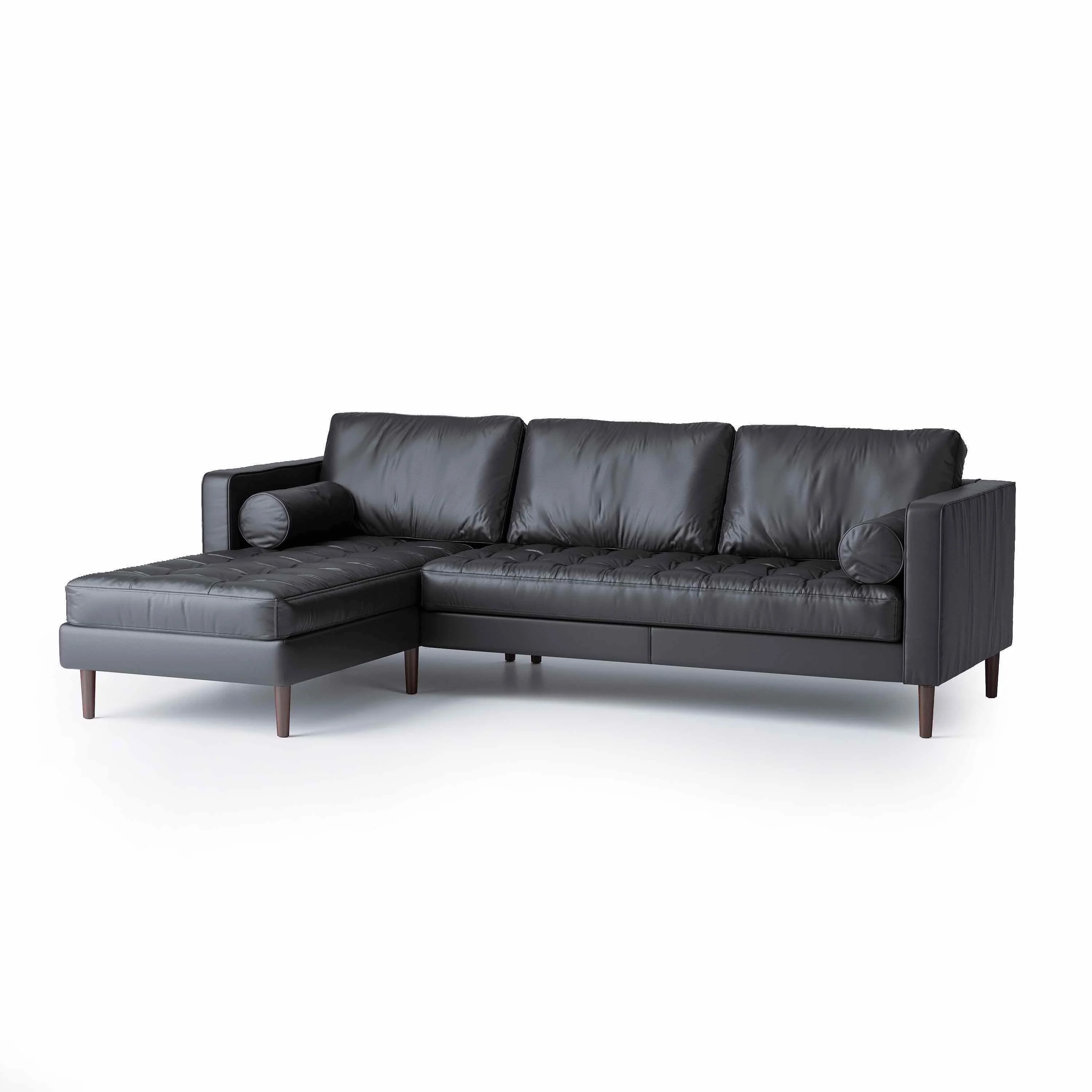 Palo Sofa | L-Shaped Sectional with Chaise (8.25 feet) | Italian Leather Sofa - Image 8