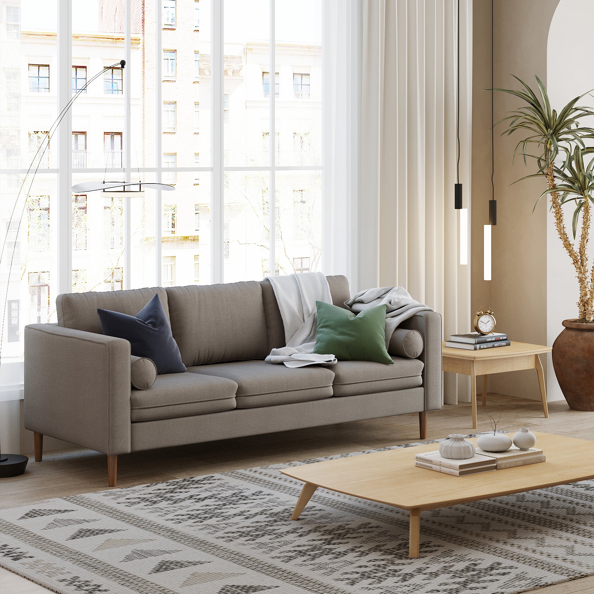 Palo Sofa (Split Seats) | 3+ Seater (7 feet) | Removable Fabrics - Image 3